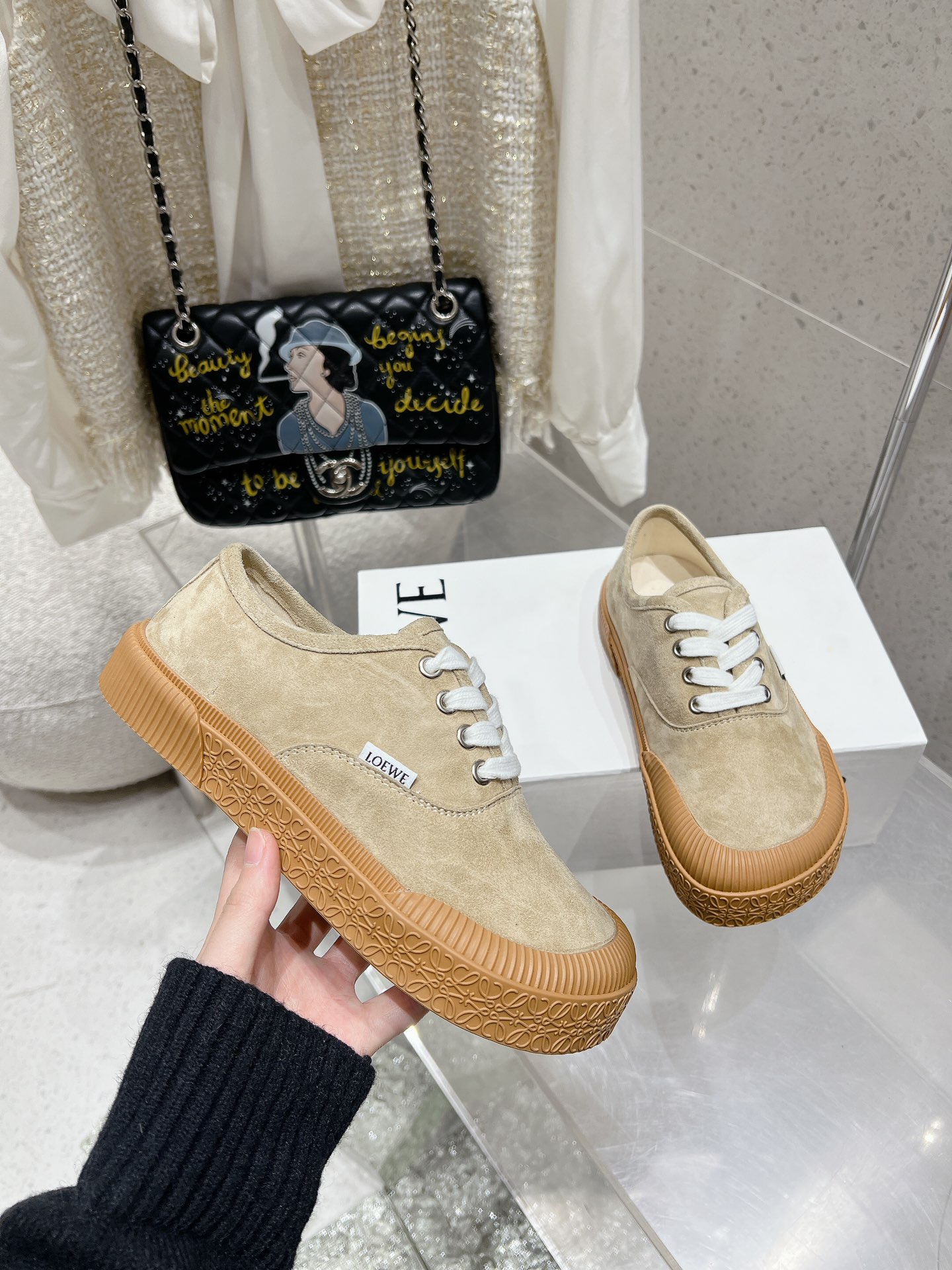 Loewe Terra Vulca Lace-Up Sneakers with Vulcanized Rubber Sole & Thick Toe 6 i1734557484 4139 1