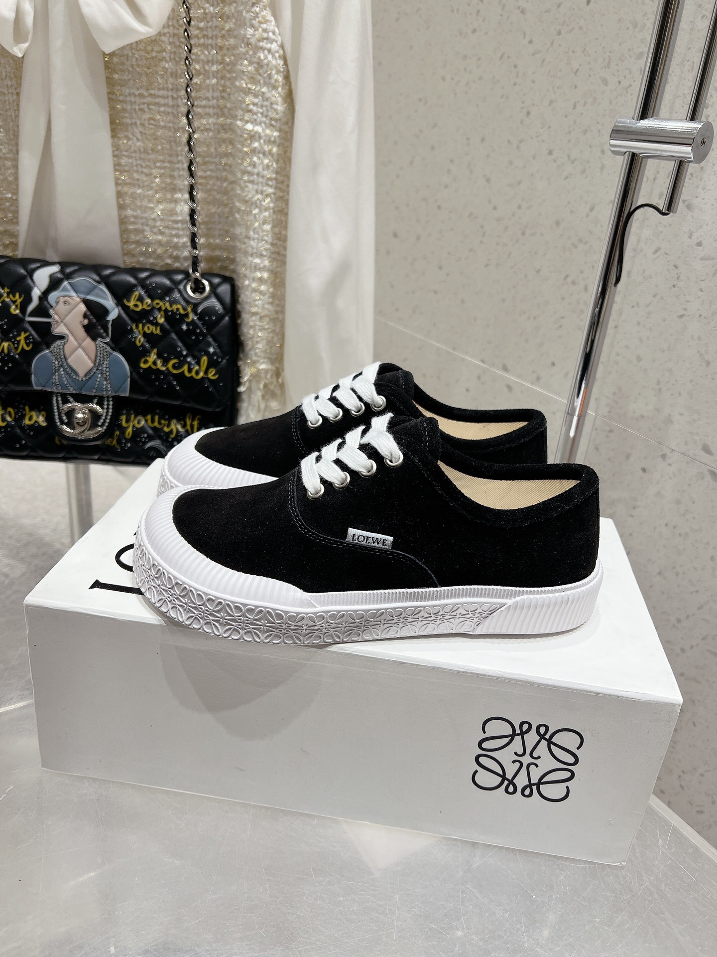 Loewe Terra Vulca Lace-Up Sneakers: Suede, Rubber Sole, Anagram Detail 5 i1734557533 2352 4
