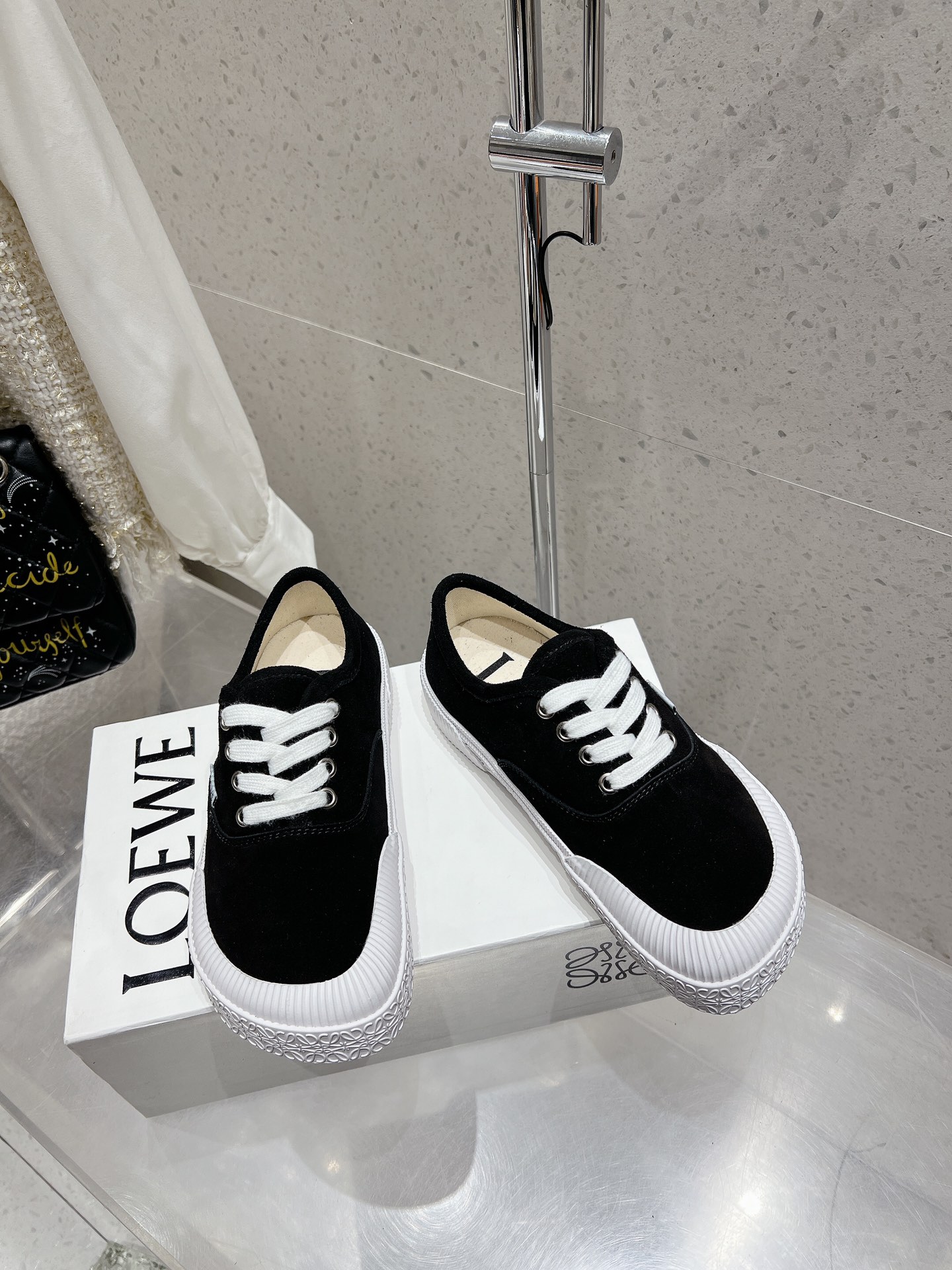 Loewe Terra Vulca Lace-Up Sneakers: Suede, Rubber Sole, Anagram Detail 4 i1734557533 631 5