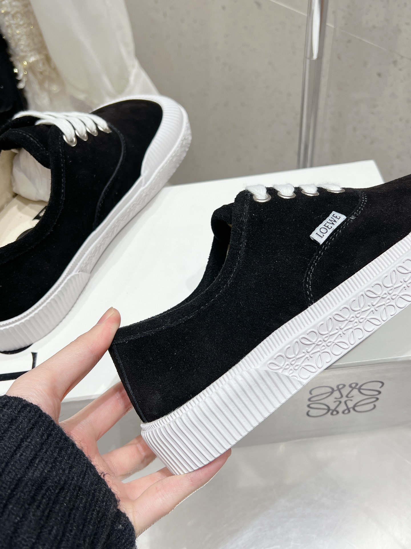 Loewe Terra Vulca Lace-Up Sneakers: Suede, Rubber Sole, Anagram Detail 8 i1734557533 8729 2