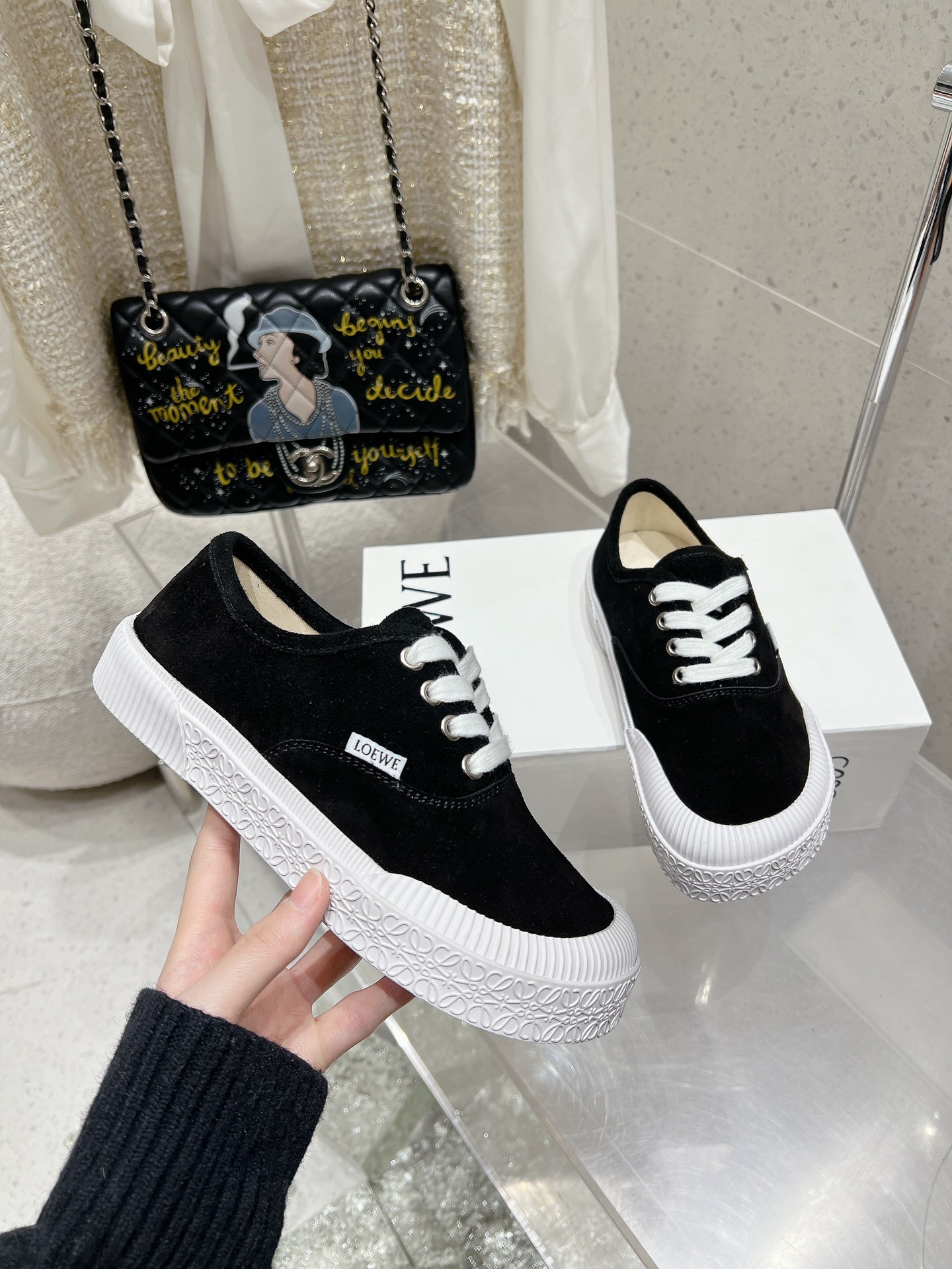 Loewe Terra Vulca Lace-Up Sneakers: Suede, Rubber Sole, Anagram Detail 6 i1734557533 9733 7