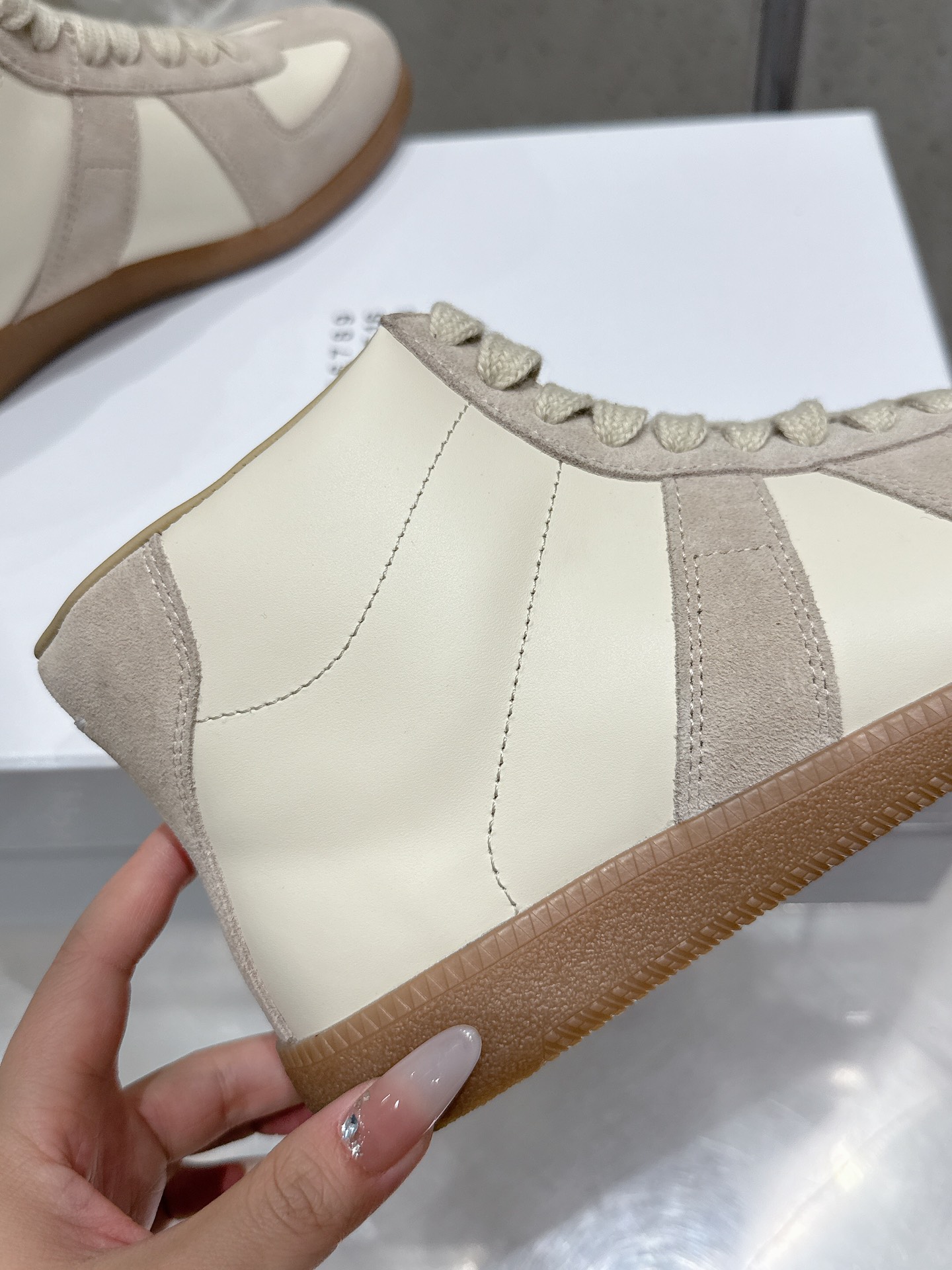 Maison Margiela MM6 High-Top Leather & Suede Sneakers - Lace-Up Training Shoe 9 i1740395880 2450 6