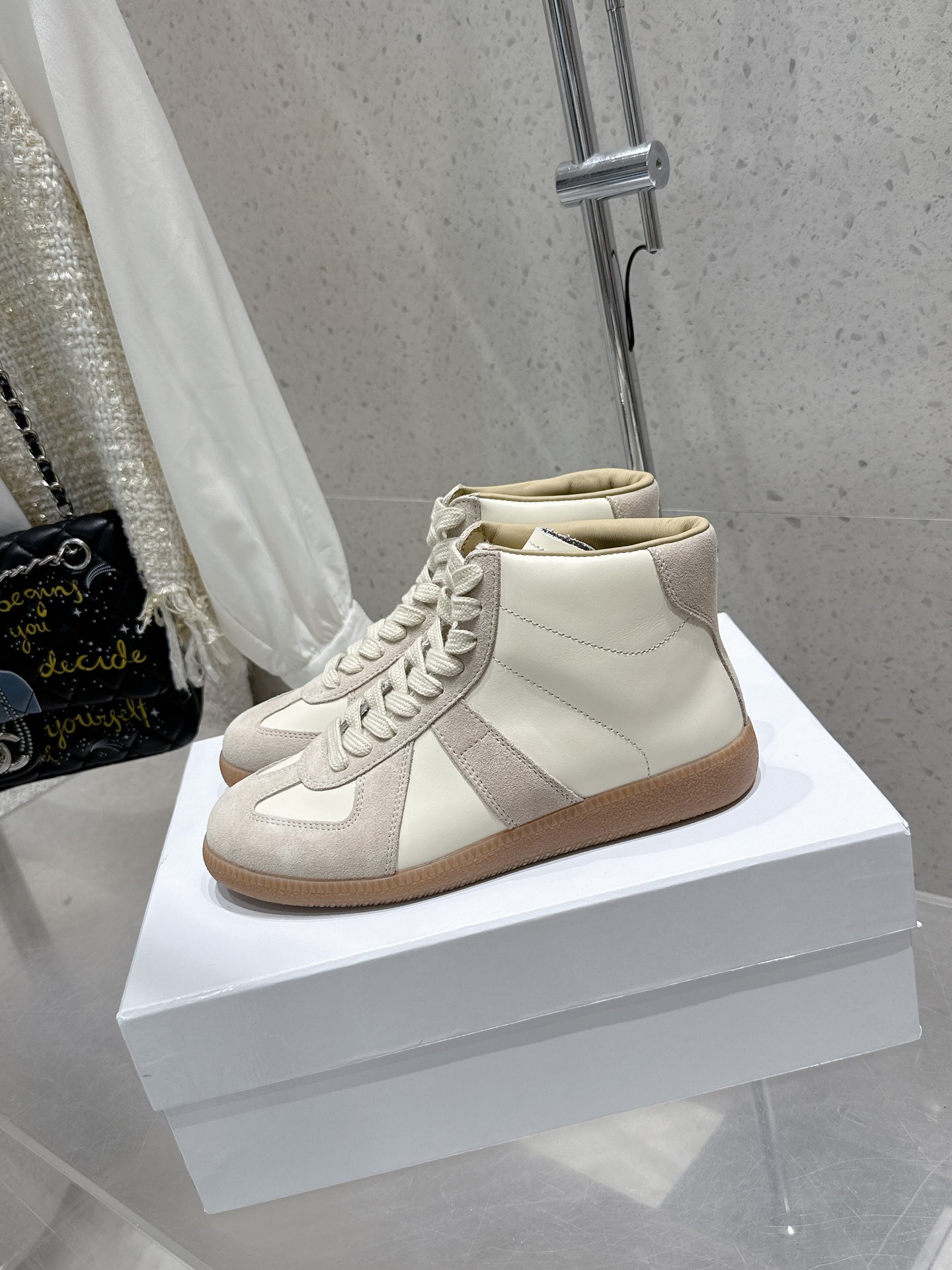 Maison Margiela MM6 High-Top Leather & Suede Sneakers - Lace-Up Training Shoe 6 i1740395880 7511 7