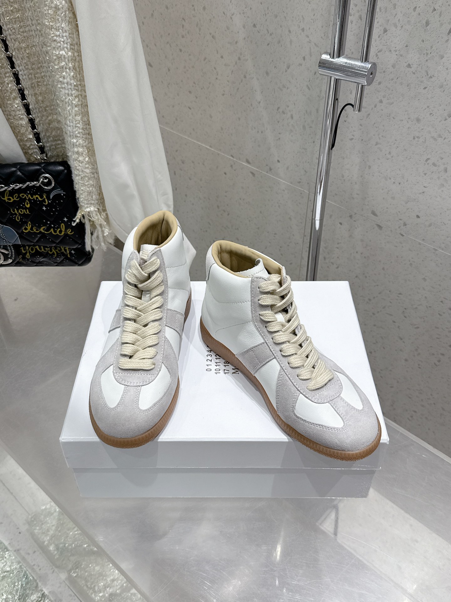 Maison Margiela MM6 High-Top Sneakers Leather & Suede Panelled Design 5 i1740396049 4620 0