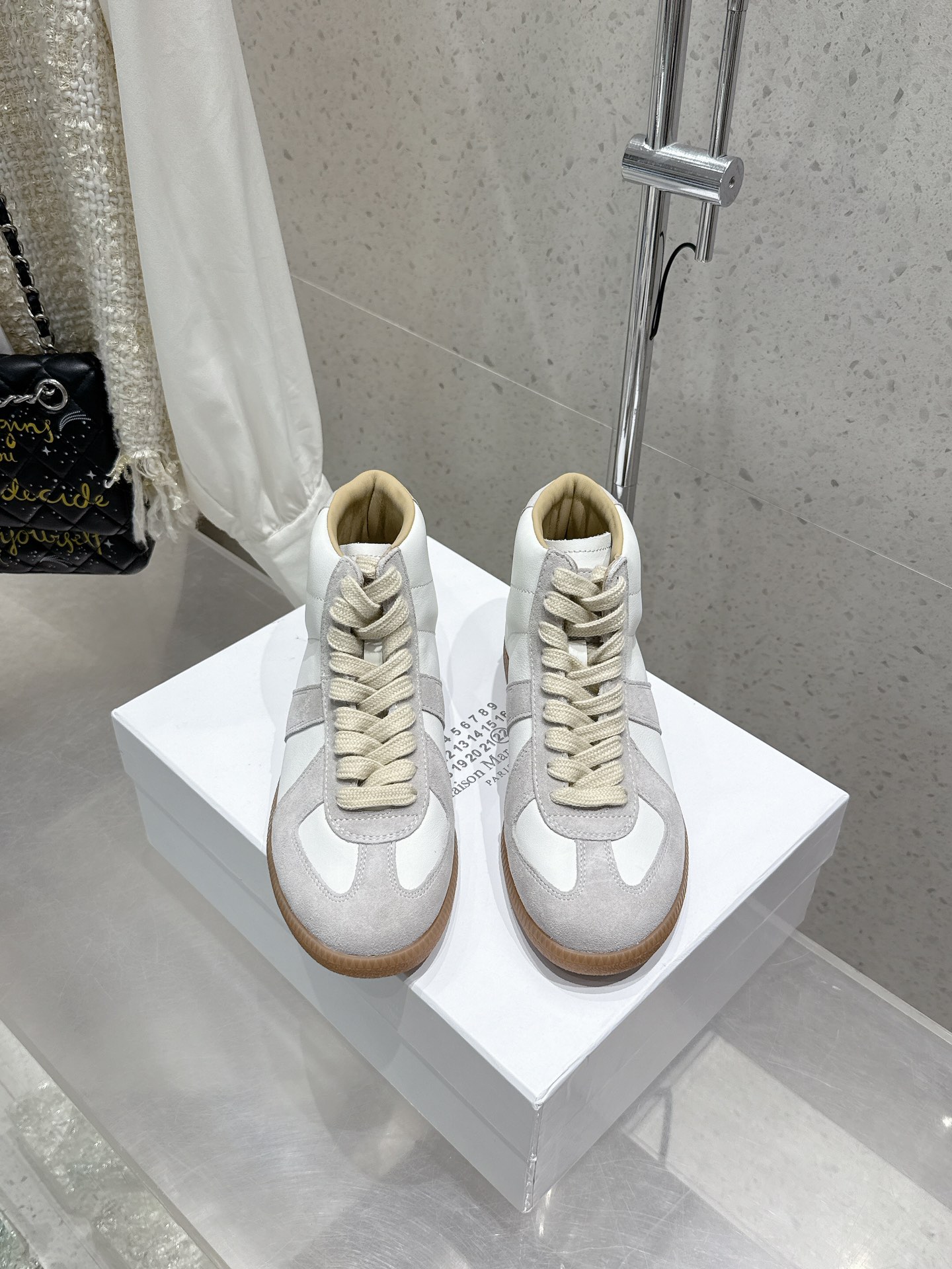 Maison Margiela MM6 High-Top Sneakers Leather & Suede Panelled Design 3 i1740396049 6157 2