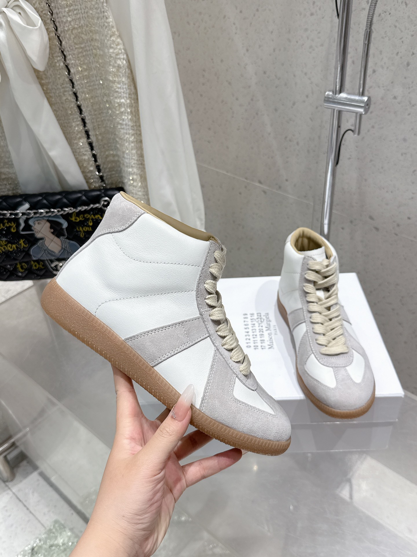 Maison Margiela MM6 High-Top Sneakers Leather & Suede Panelled Design 2 i1740396050 3392 7