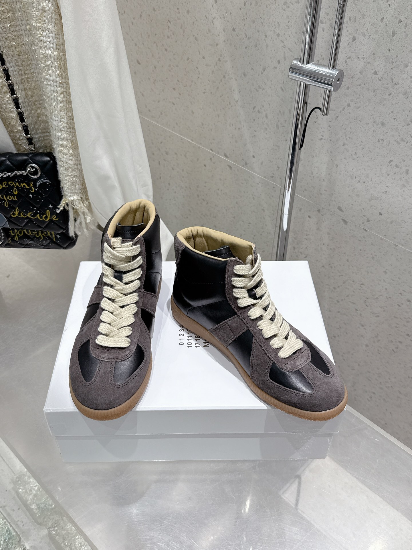 Maison Margiela MM6 High-Top Sneakers - Leather and Suede - Unisex Style 5 i1740396080 5815 7