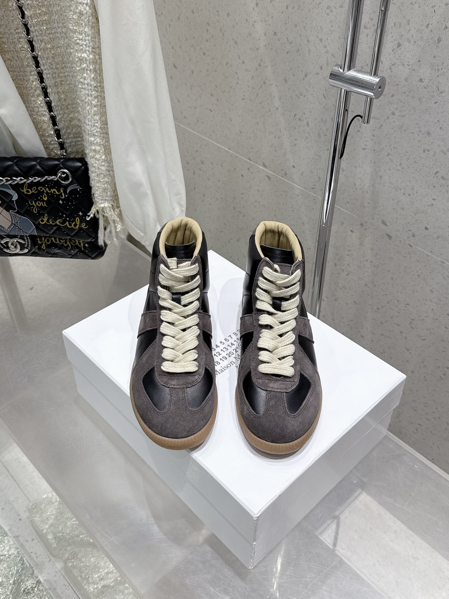 Maison Margiela MM6 High-Top Sneakers - Leather and Suede - Unisex Style 3 i1740396080 6167 1