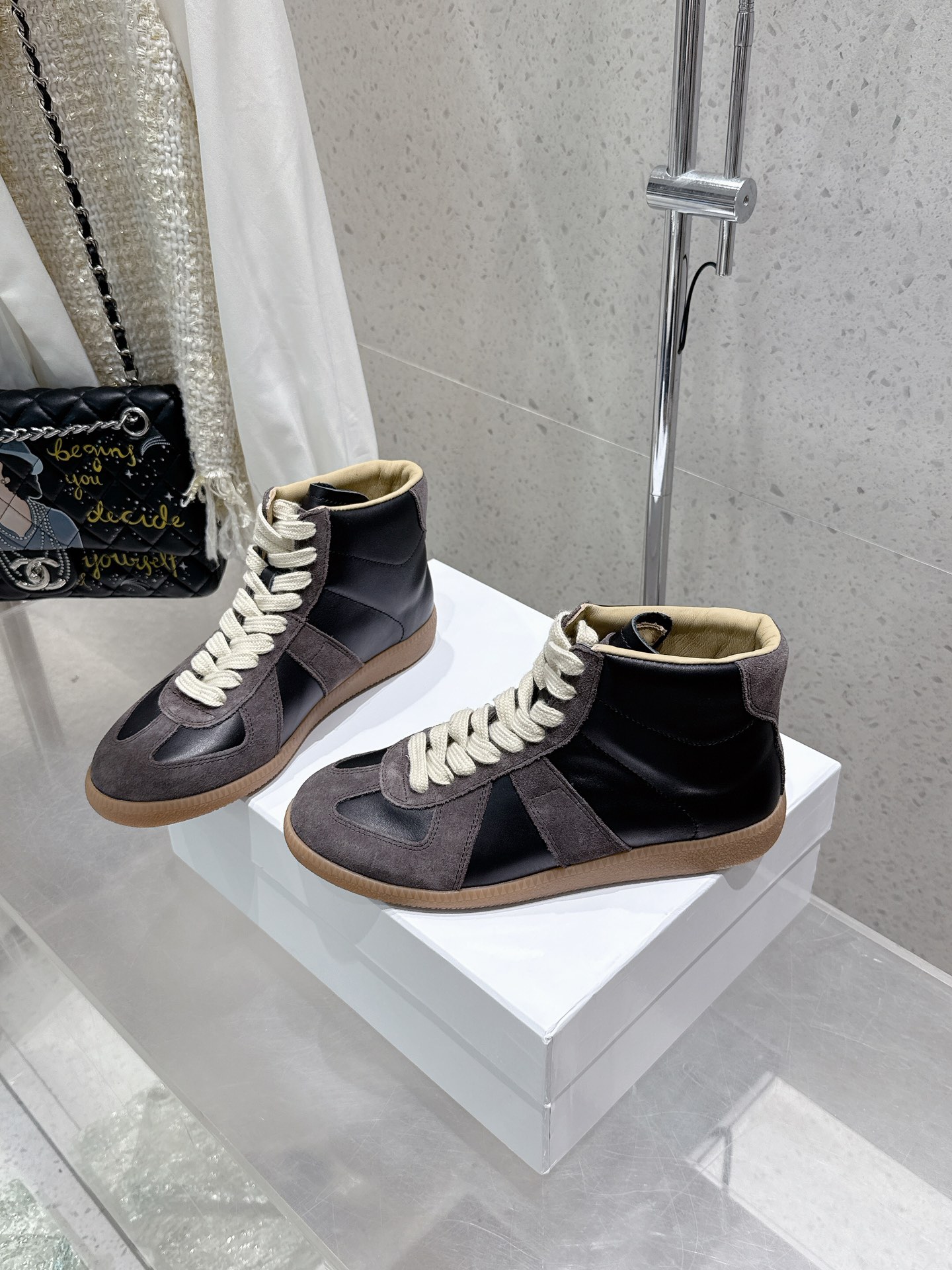 Maison Margiela MM6 High-Top Sneakers - Leather and Suede - Unisex Style 4 i1740396080 9279 6