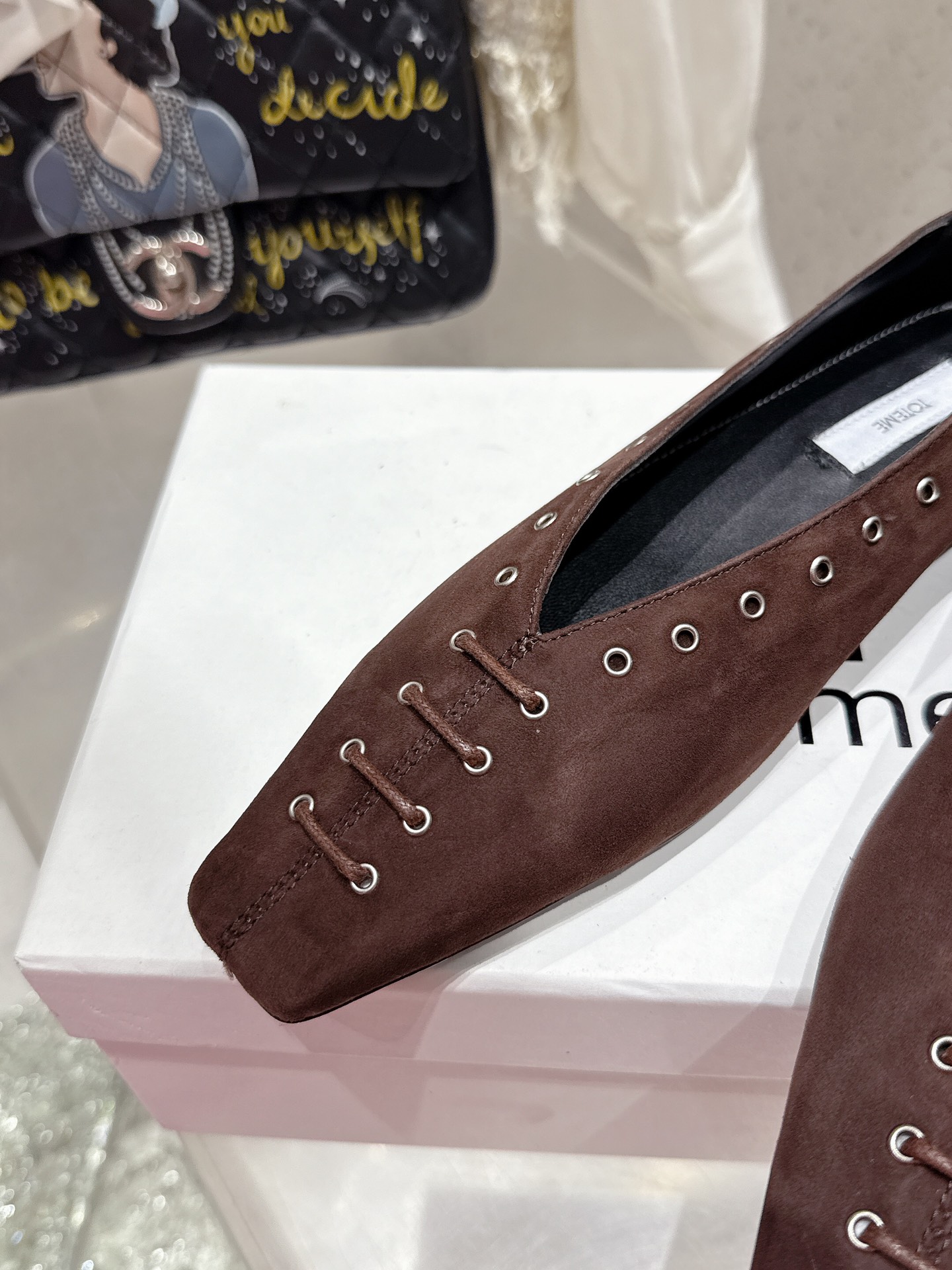 Toteme 2025/ss Mono-Shoes: Quality Italian Cosmopolitan Leisure Footwear with Sheepskin and Real Leather - 图片 6