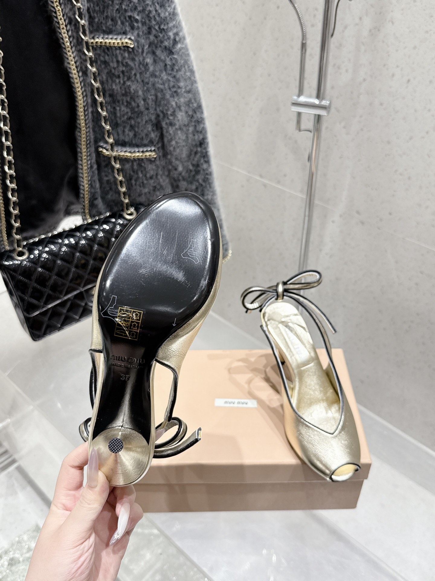 Miu Miu Retro High Heel Peep Toe Sandals - Spring/Summer Collection 10 i1746014170 7870 6