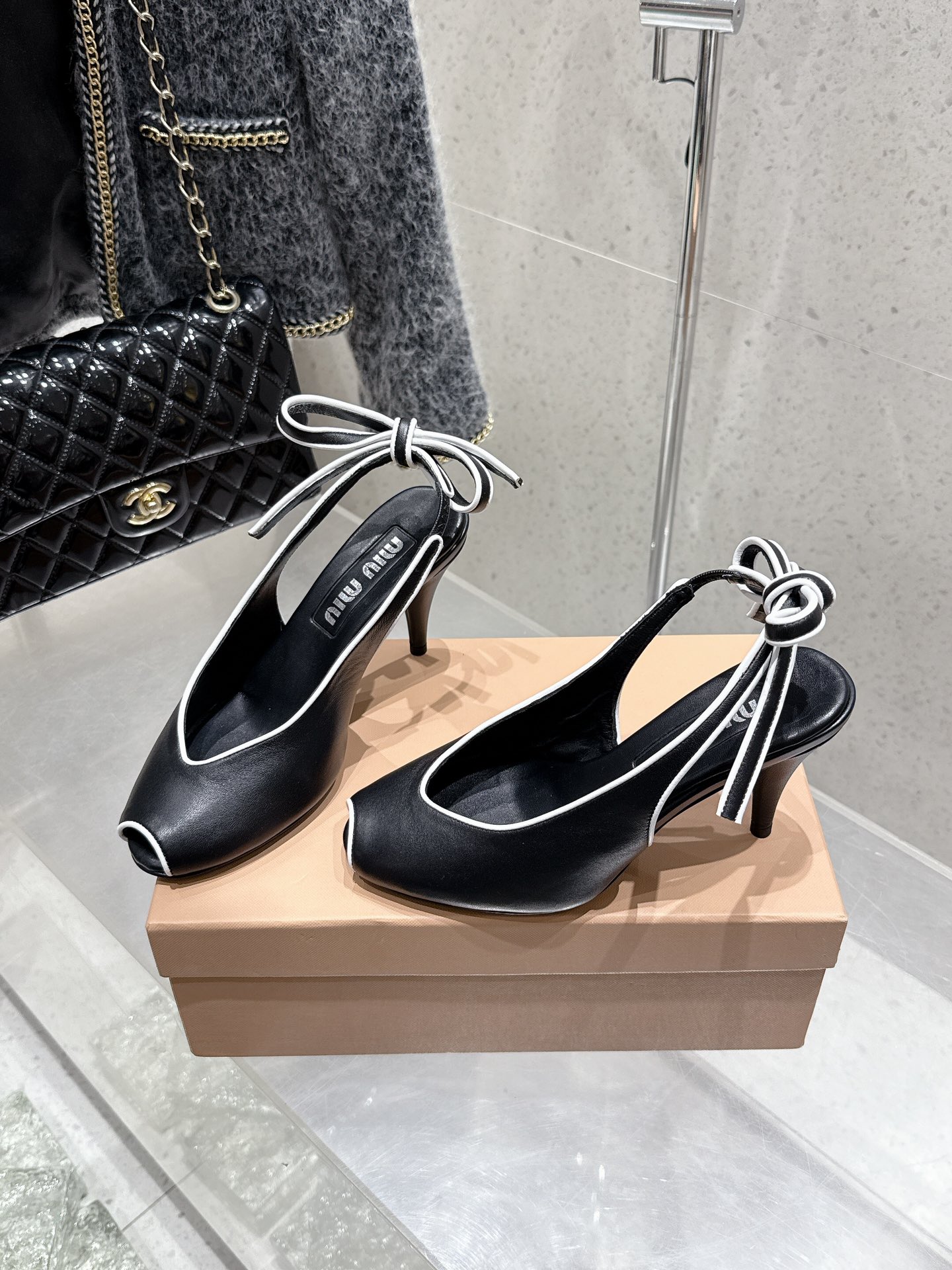 Miu Miu Retro High Heel Slingback Sandals With Bow Accent 2 i1746014205 7012 5