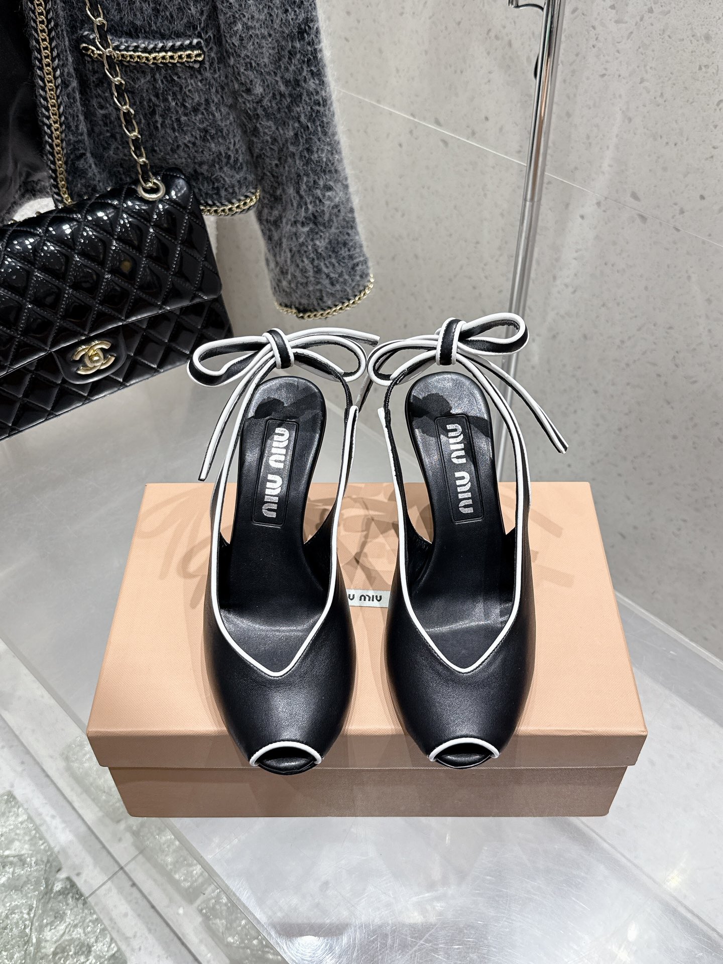 Miu Miu Retro High Heel Slingback Sandals With Bow Accent 3 i1746014206 1801 8