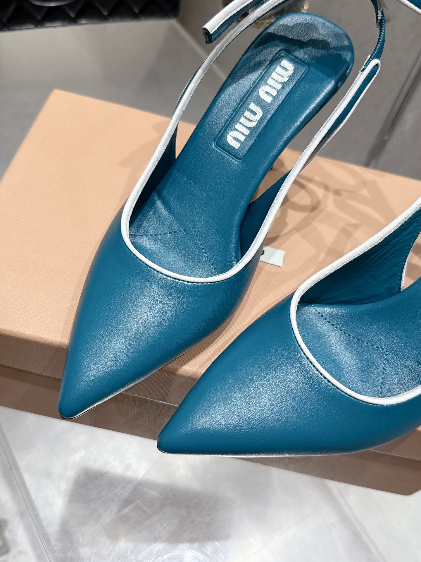 Miu Miu Women's Retro High Heel Slingback Sandals - Elegant and Chic 7 i1746014309 1209 7