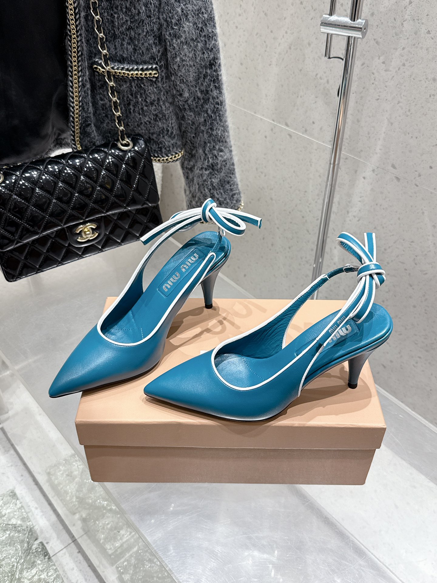 Miu Miu Women's Retro High Heel Slingback Sandals - Elegant and Chic 2 i1746014309 743 2