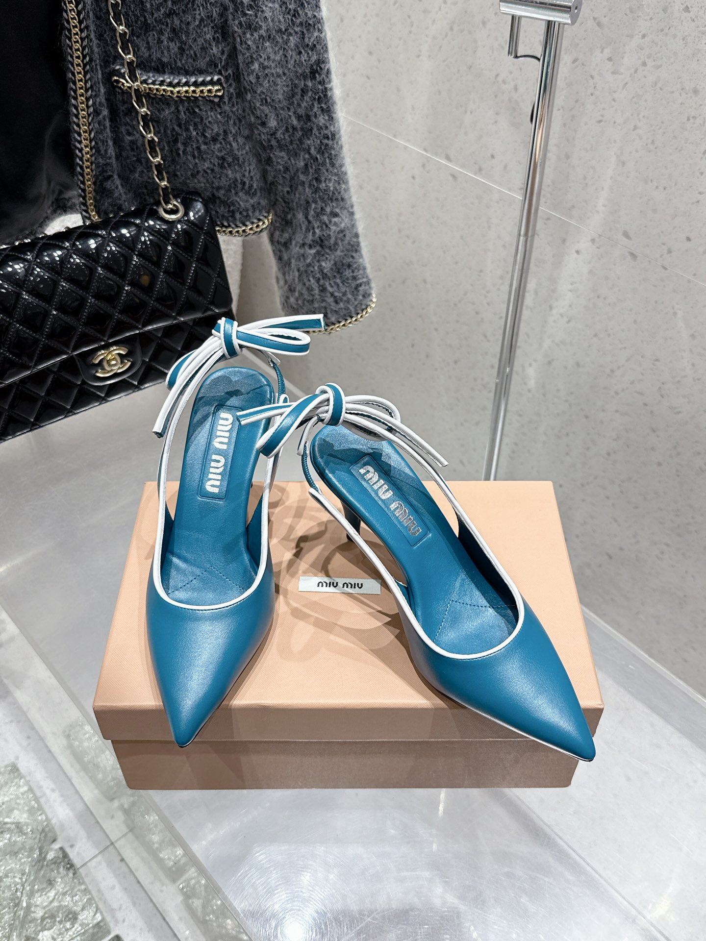 Miu Miu Women's Retro High Heel Slingback Sandals - Elegant and Chic 4 i1746014309 9249 6