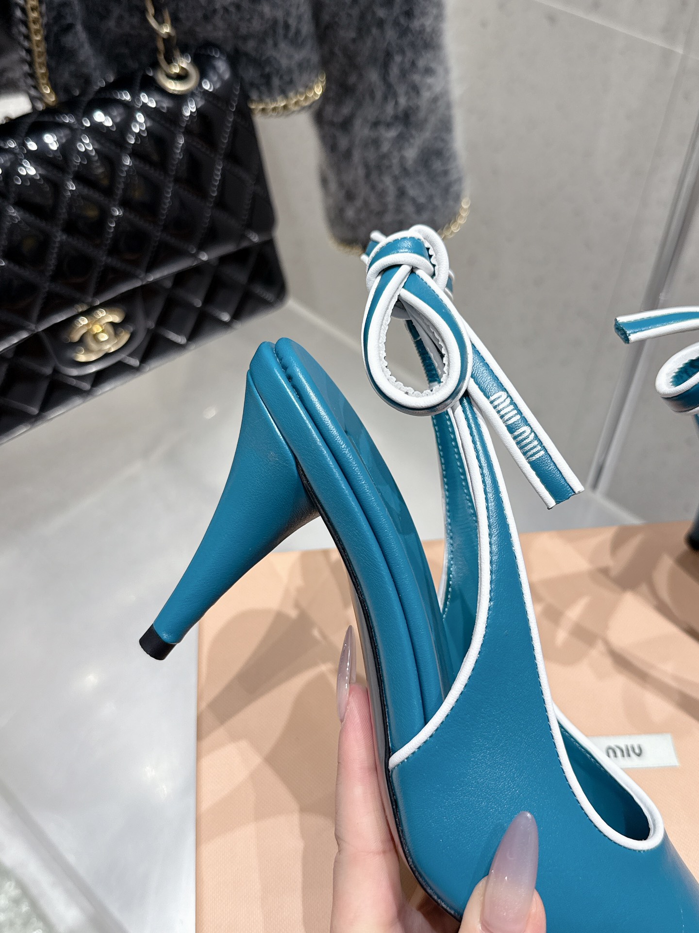 Miu Miu Women's Retro High Heel Slingback Sandals - Elegant and Chic 9 i1746014309 9794 5