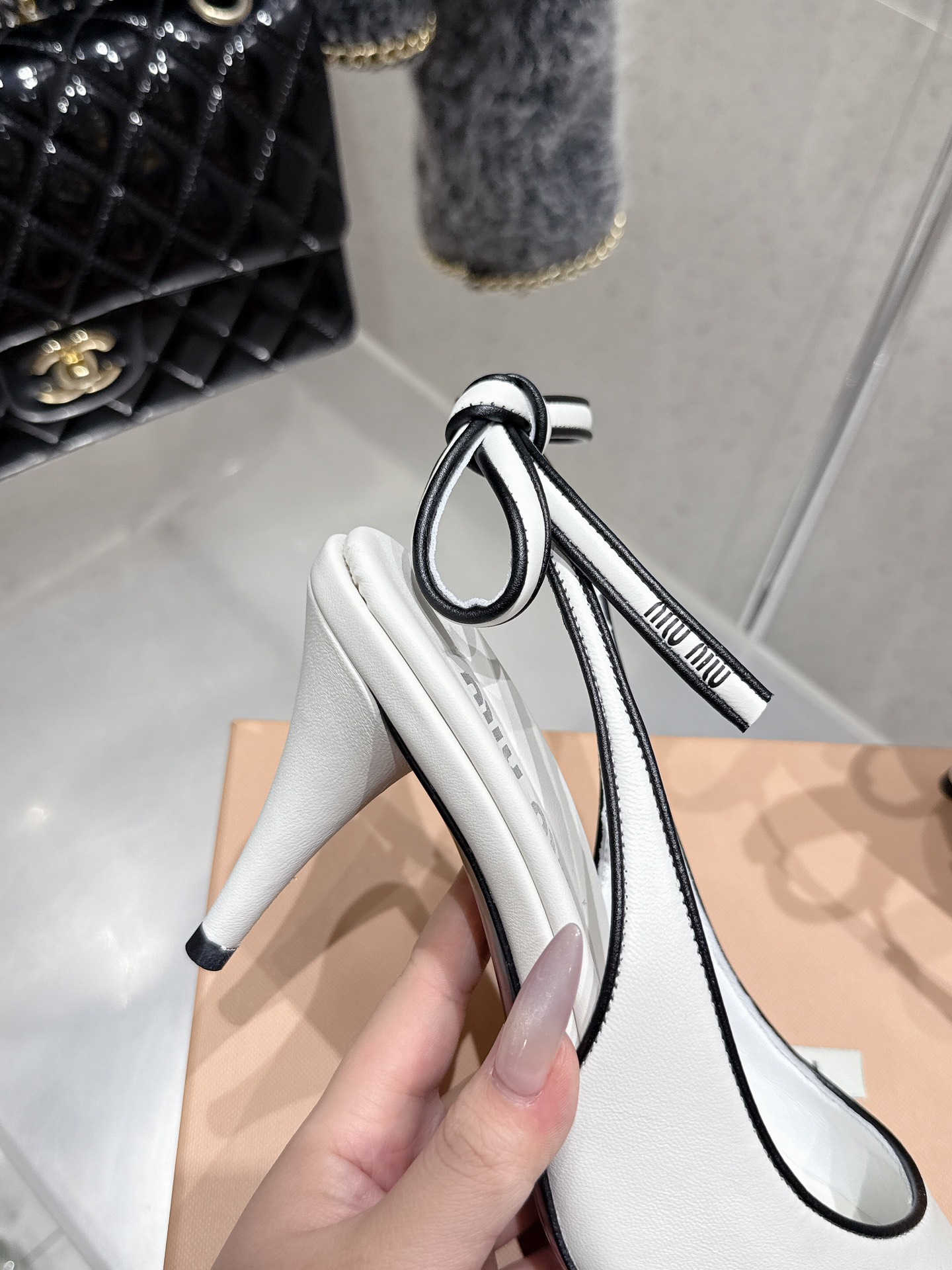 Miu Miu Women's Retro Pointed Toe Slingback Kitten Heel Sandals 9 i1746014368 5619 7