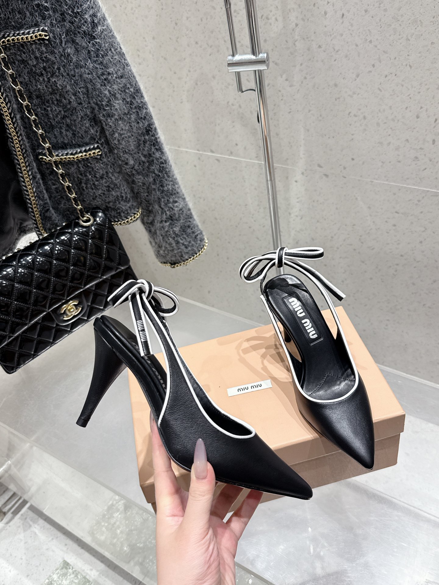 Miu Miu Retro Kitten Heel Slingbacks - Elegant Leather Pumps for Women 6 i1746014416 7028 8