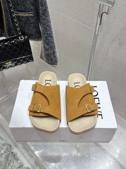 Loewe Summer Suede Sandals - Stylish & Comfortable, Sizes 35-39 1 Loewe Summer Suede Sandals - Stylish & Comfortable, Sizes 35-39
