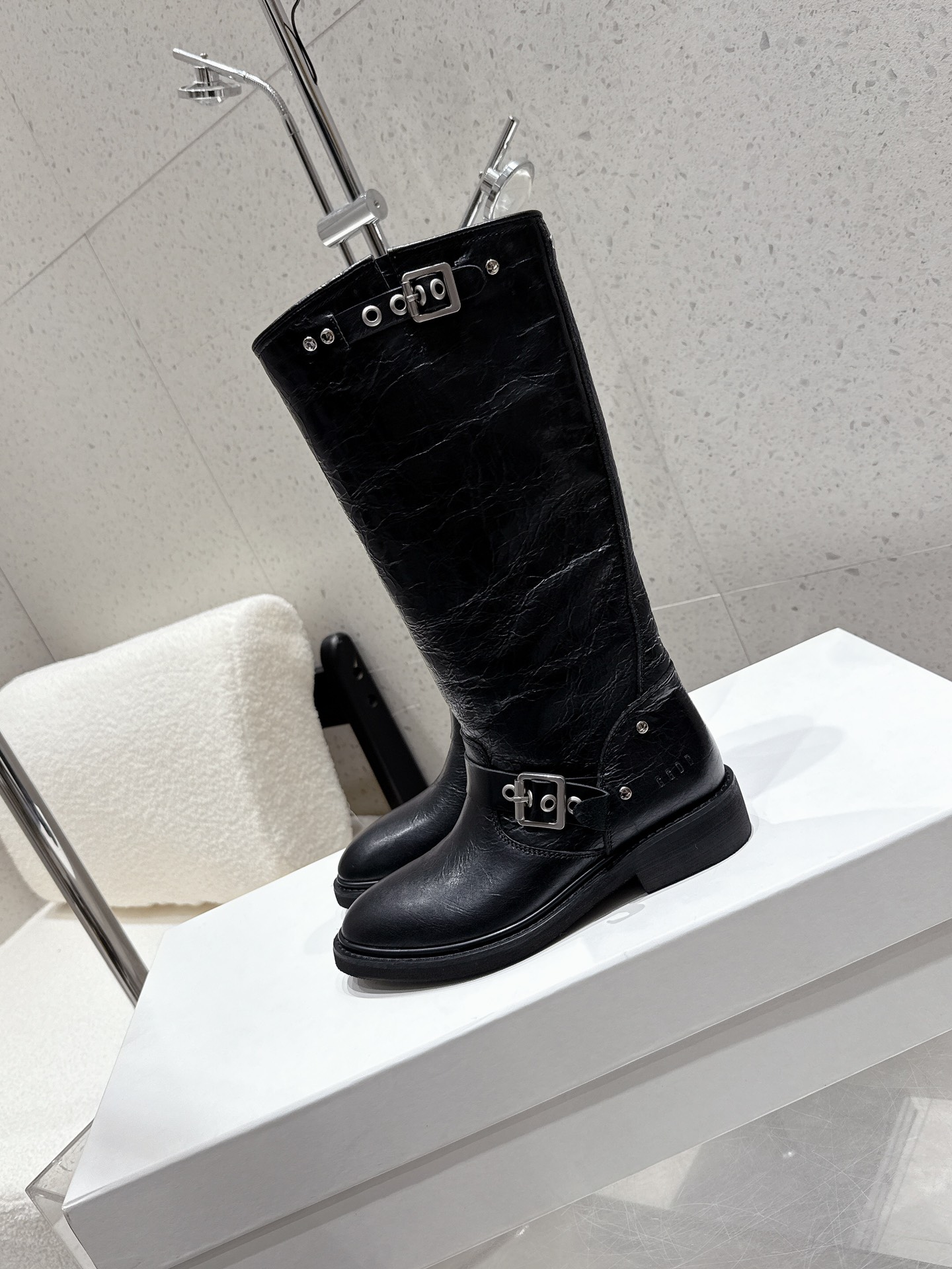 Golden GOOSE 2025 Cowboy Knight Boots: Stylish Western Boots with Cowskin, Size 35-39# - 图片 3