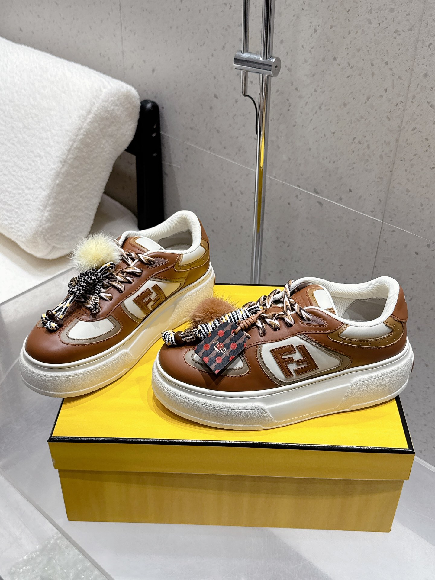 “Top Quality Fendi-Fendy Match 25 Light Pink Leather Belt Sandals with Unique Details”