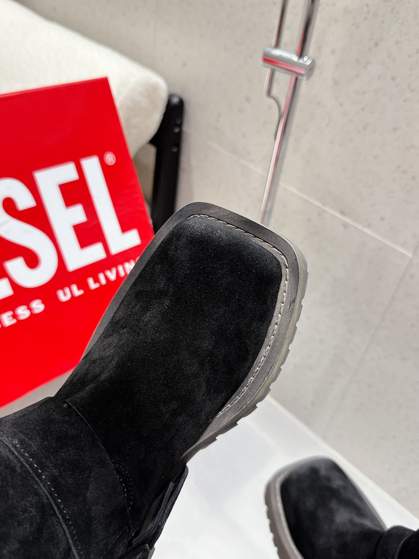 “1152Diesel 25ss High-Quality Prototype Aluminum Shoes with Sheepskin Lining and 5cm Heels” - 图片 5