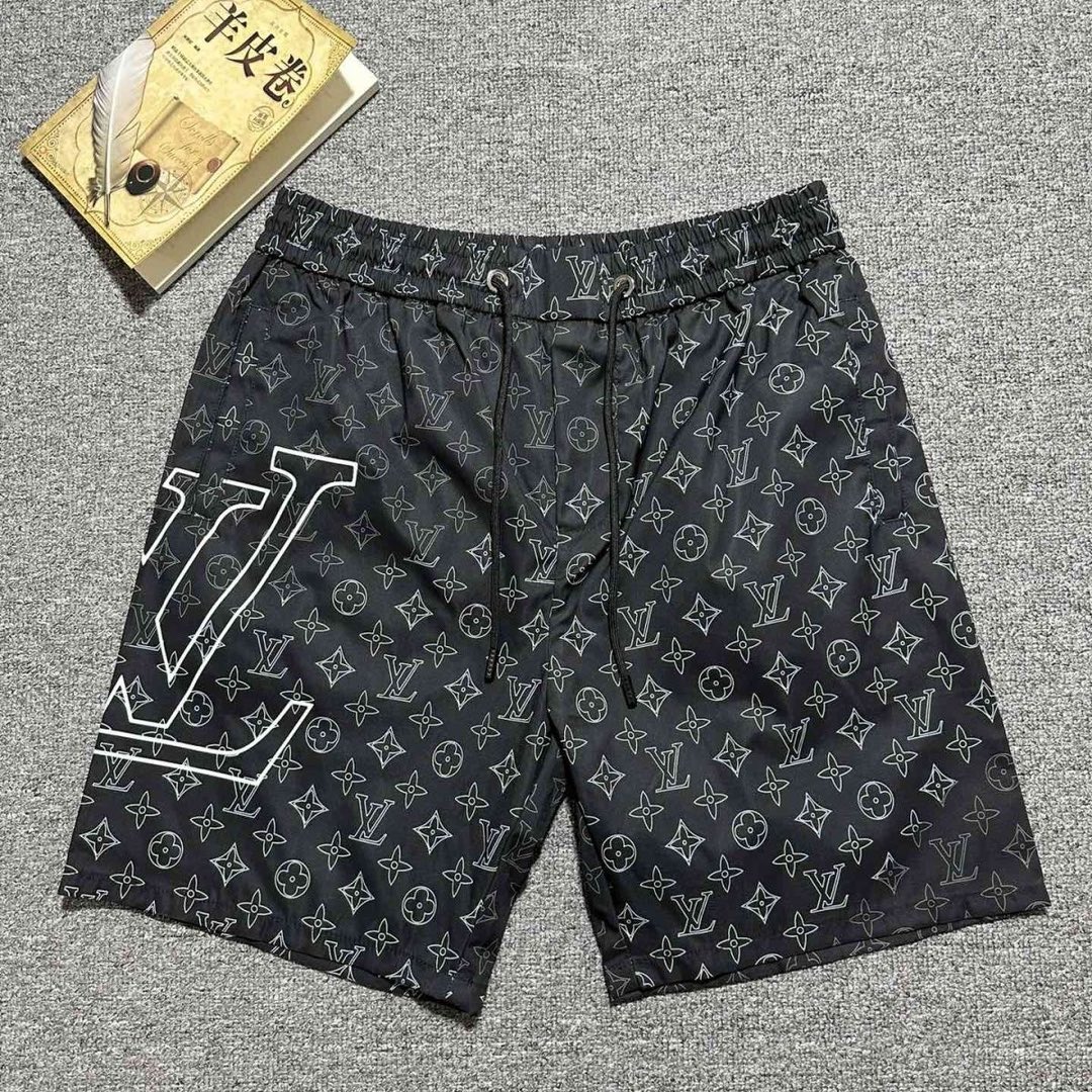 P60 Pantalones cortos con logo grande LV, nueva serie clásica de Fendi, estampado de logo, estampado tridimensional de …