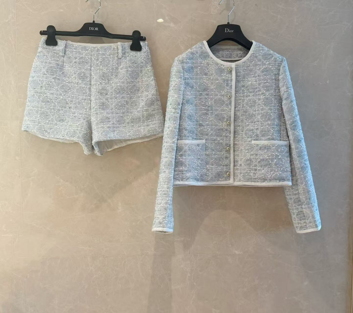 Elegant Light Blue Tweed Set, Romantic & Flattering, Sizes 36-42 4 a1745923225442 1462