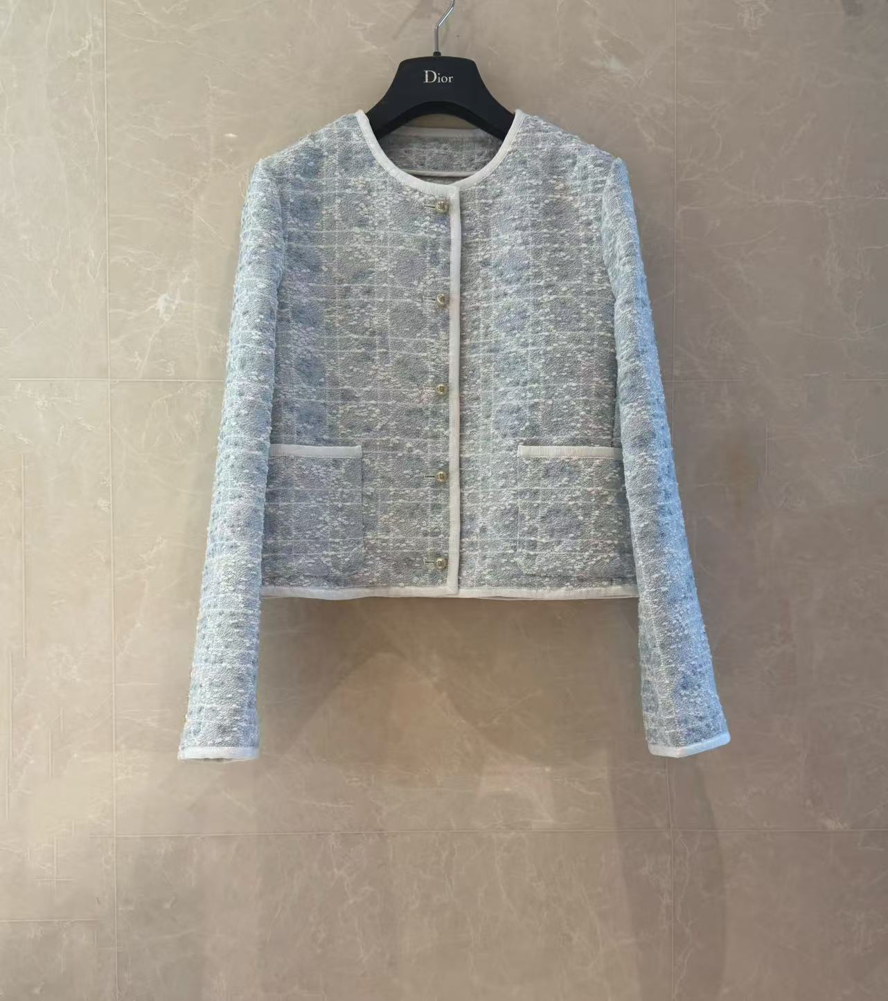 Elegant Light Blue Tweed Set, Romantic & Flattering, Sizes 36-42 2 a1745923225451 7304