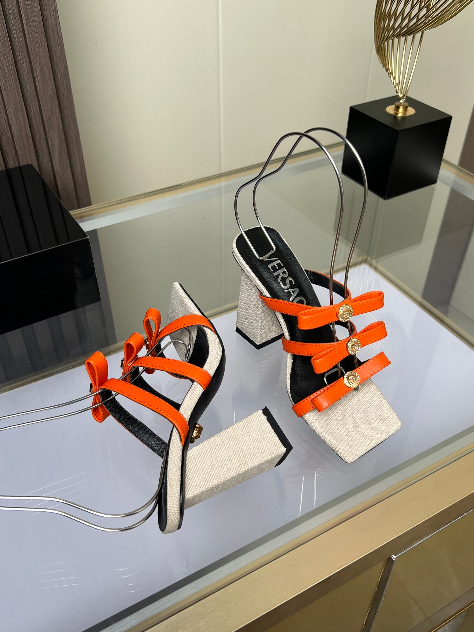 Van Sage’s High-Speed Fashion Sandals: Cattle Skin, Sheep Leather, 9cm High. - 图片 4