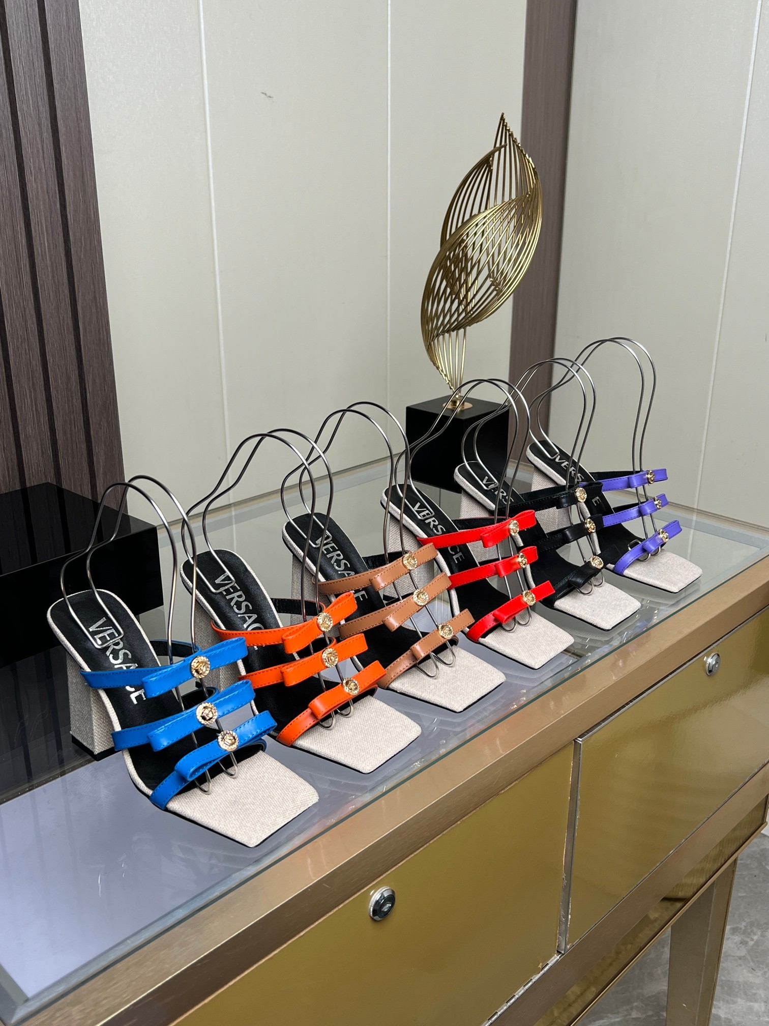 Van Sage’s High-Speed Fashion Sandals: Cattle Skin, Sheep Leather, 9cm High, Various Colors. - 图片 5
