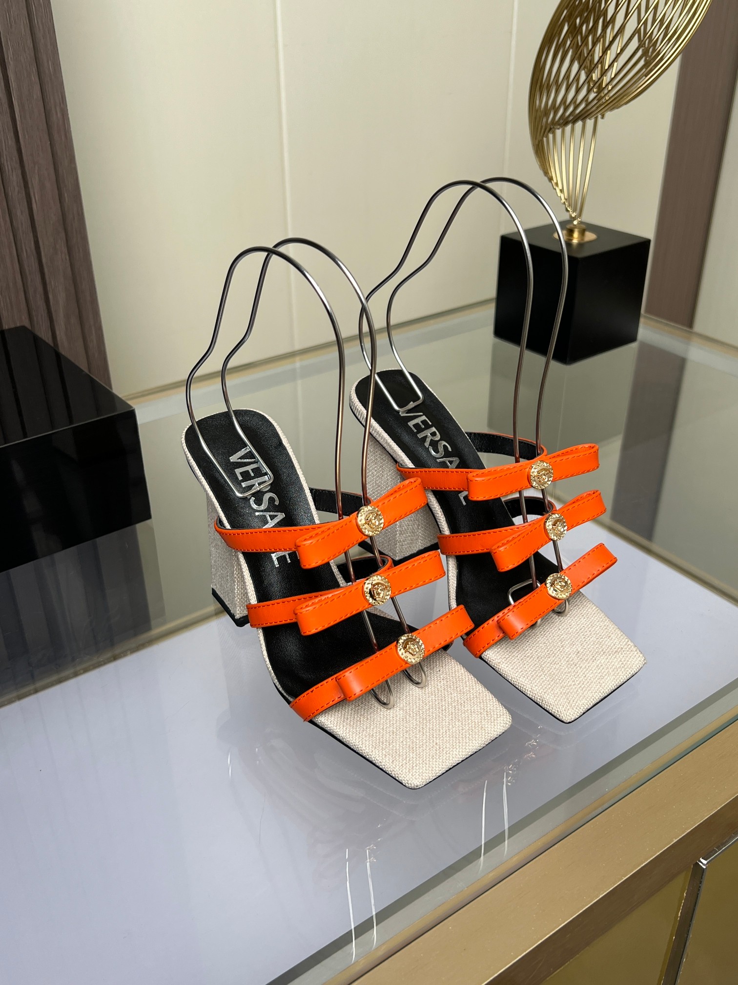 Van Sage’s High-Speed Fashion Sandals: Cattle Skin, Sheep Leather, 9cm High. - 图片 7