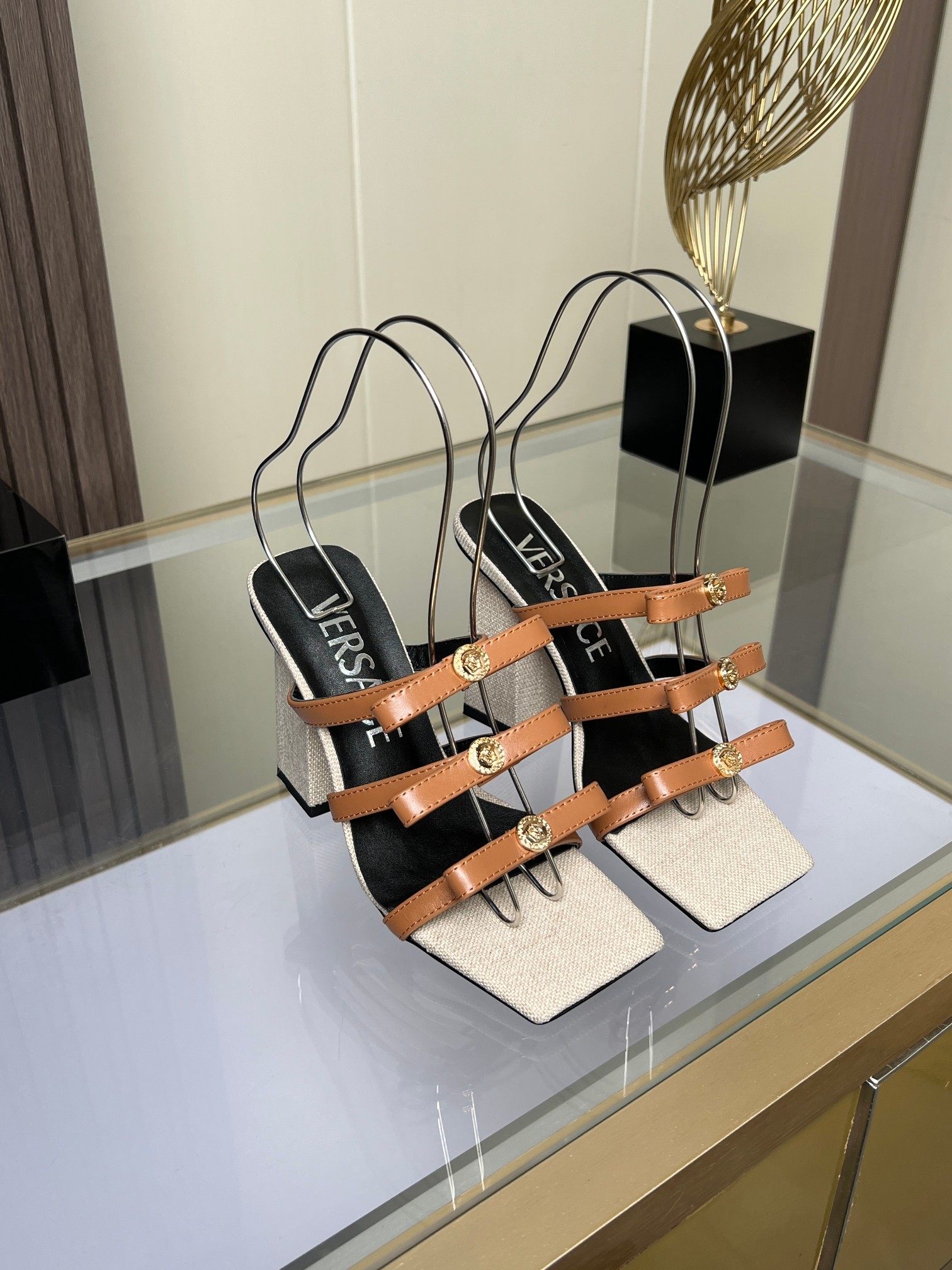 Van Sage’s High-Speed Fashion Sandals: Cattle Skin, Sheep Leather, 9cm High, Various Colors. - 图片 1