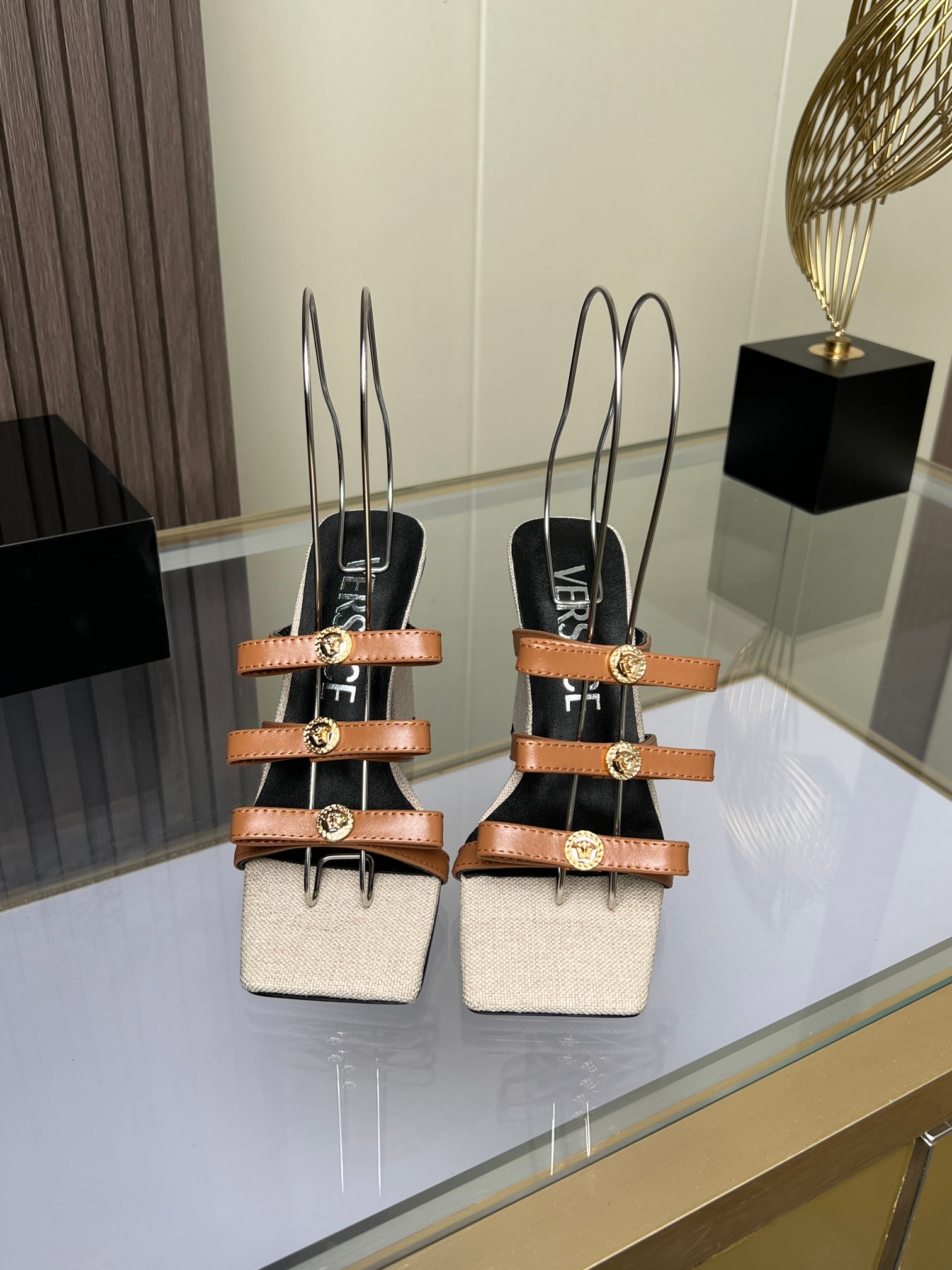 Van Sage’s High-Speed Fashion Sandals: Cattle Skin, Sheep Leather, 9cm High, Various Colors. - 图片 7