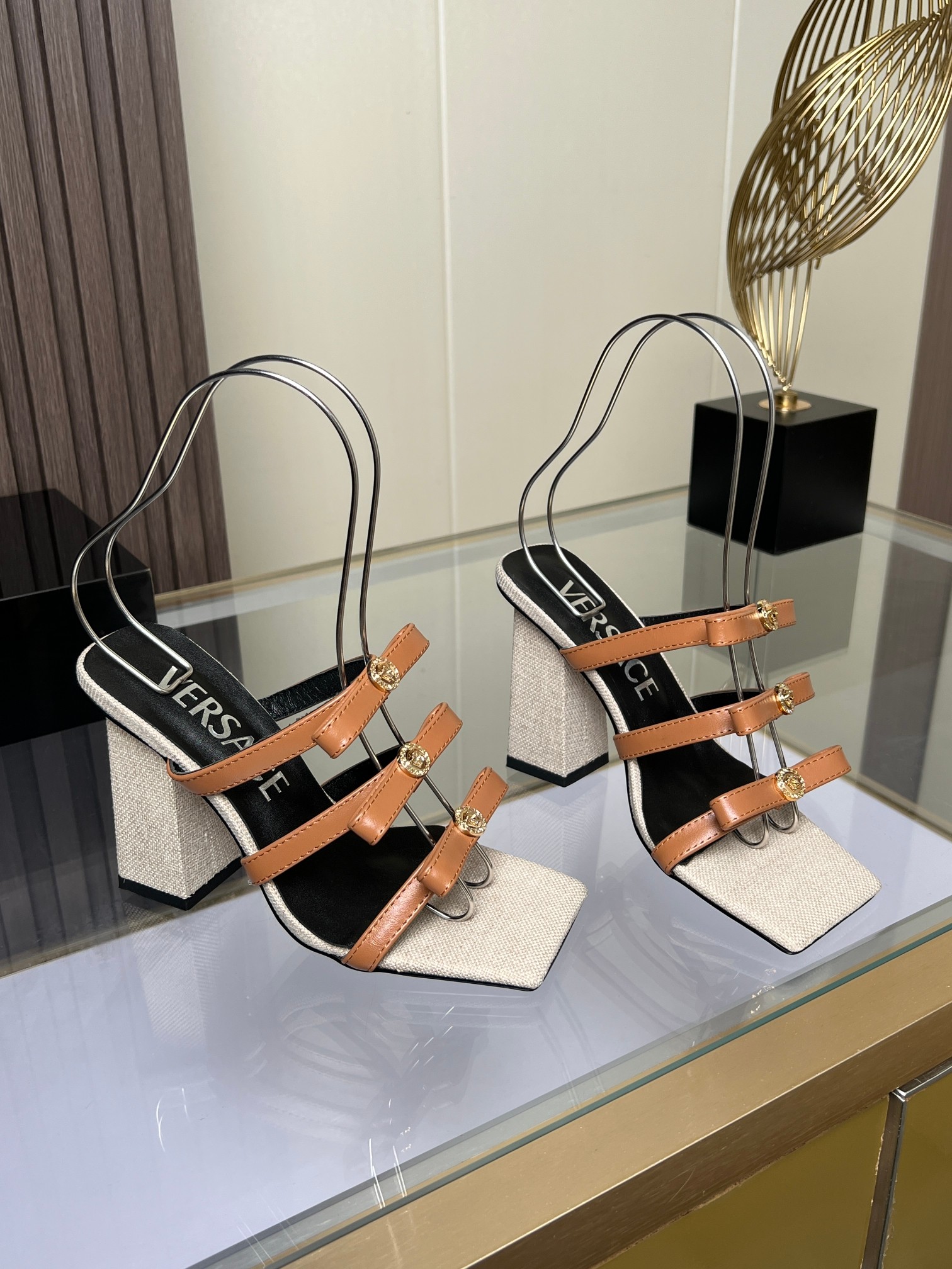 Van Sage’s High-Speed Fashion Sandals: Cattle Skin, Sheep Leather, 9cm High, Various Colors. - 图片 9