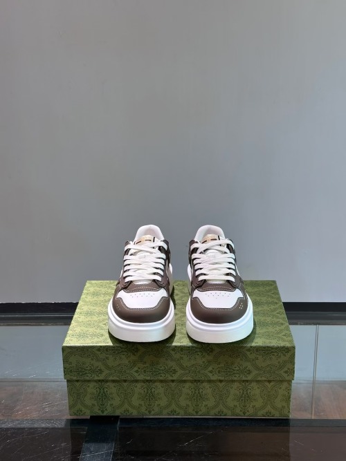 Gucci Men's Ace Leather Sneaker White and Brown, Size 38-45 EU 1 Gucci Men's Ace Leather Sneaker White and Brown, Size 38-45 EU