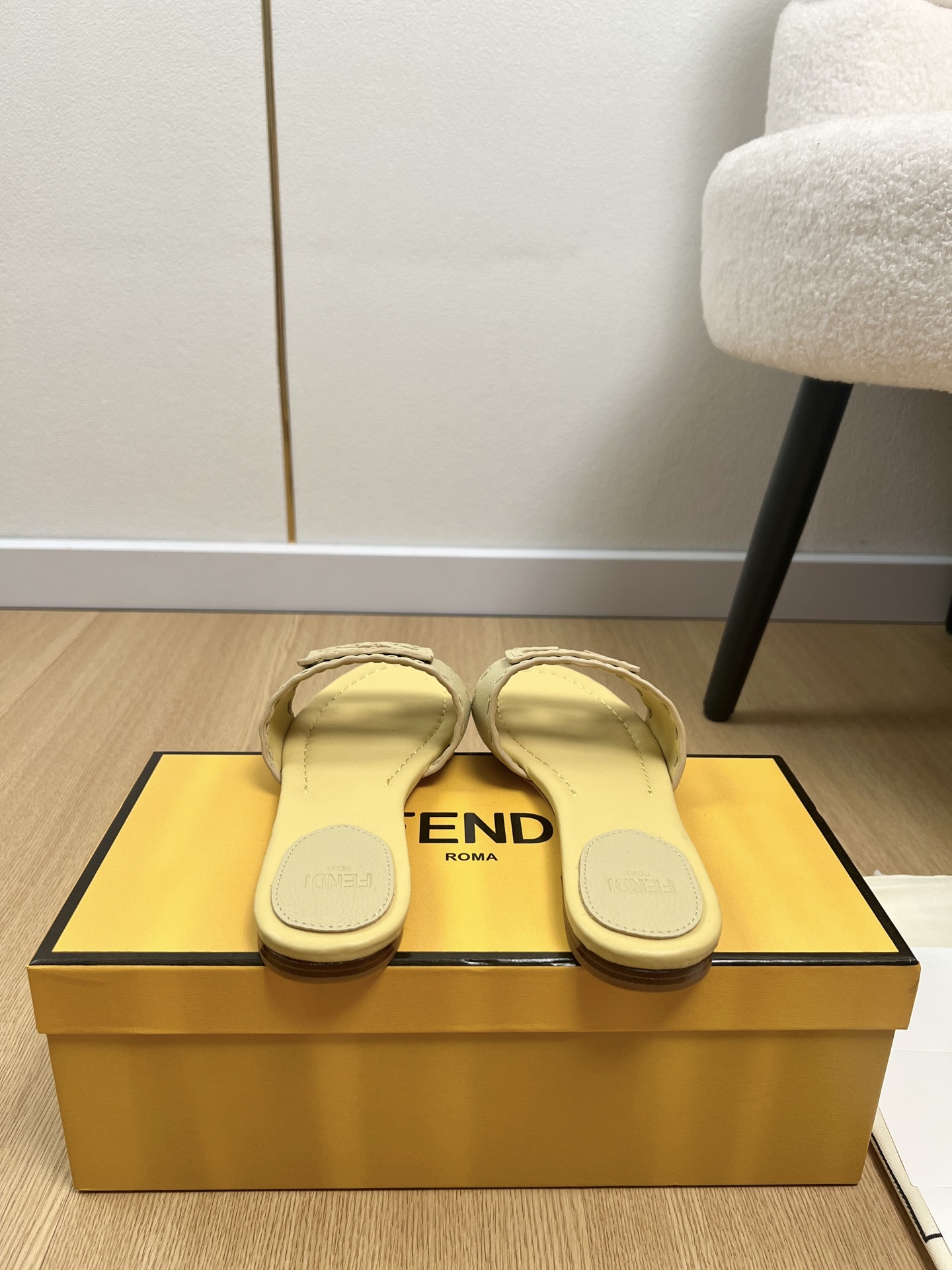Fendi Baguette Flat Mule Slides