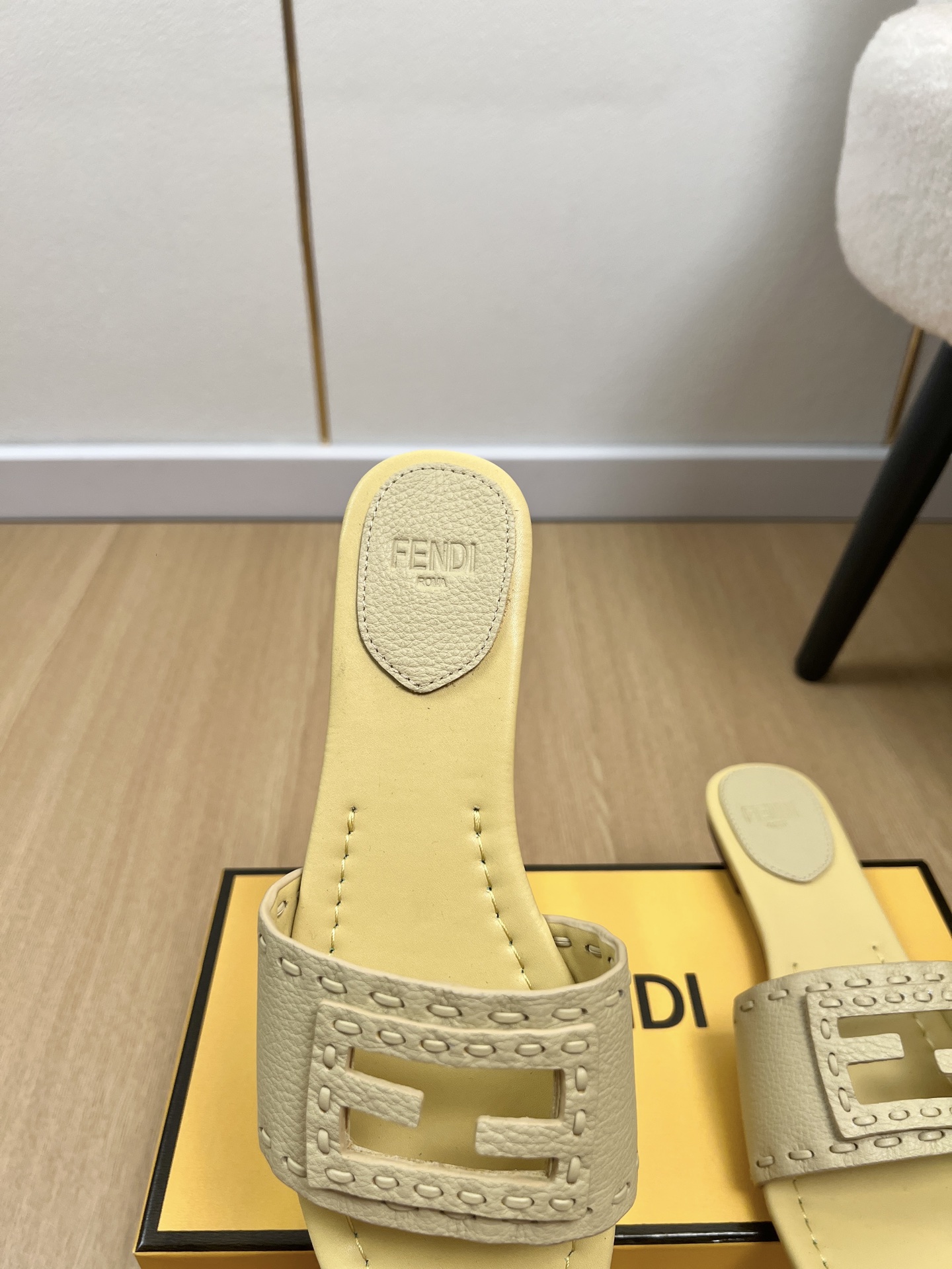 Fendi Baguette Flat Mule Slides