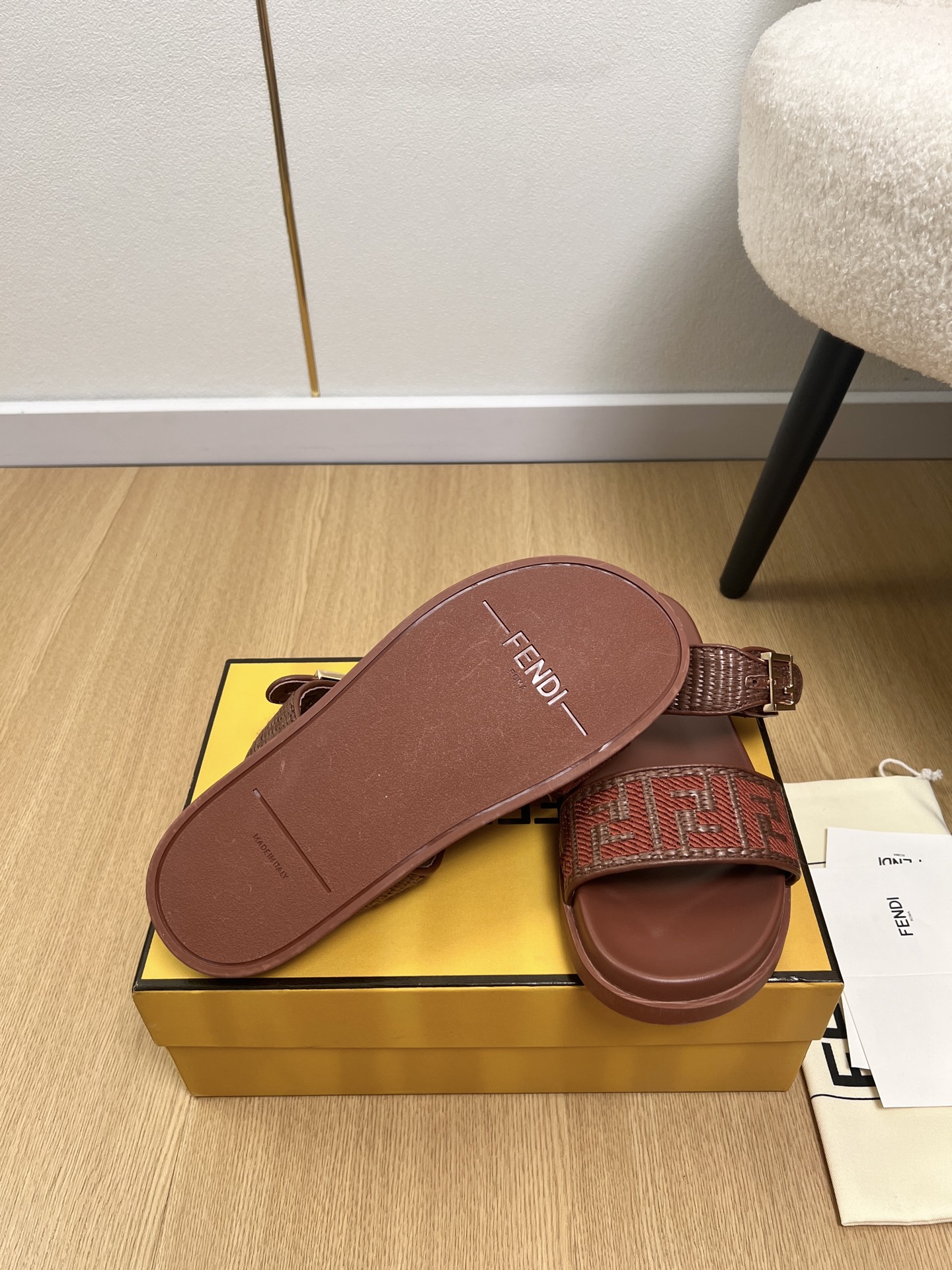 Fendi Feel Woven Slides
