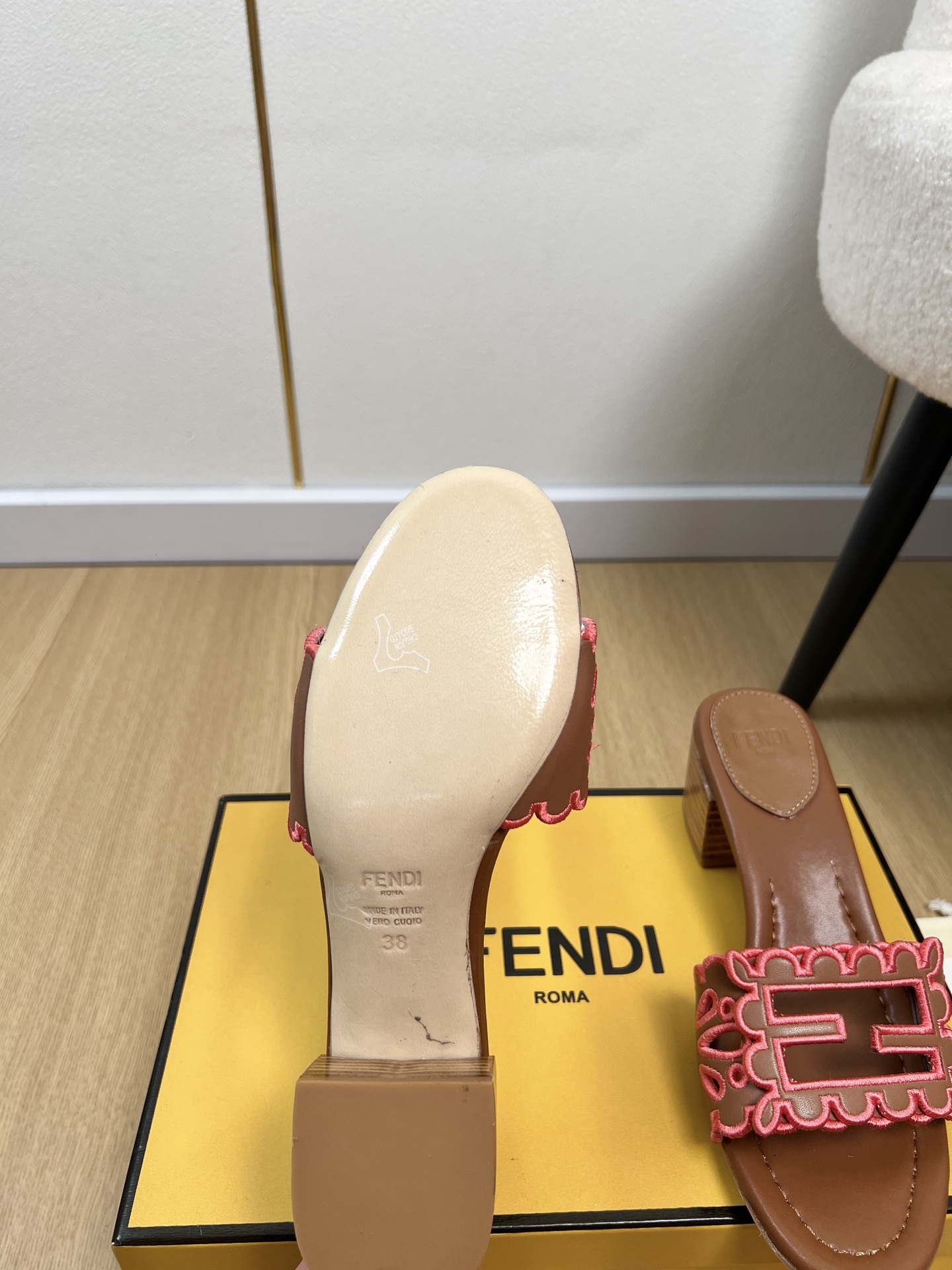 Fendi Baguette Mule Sandals