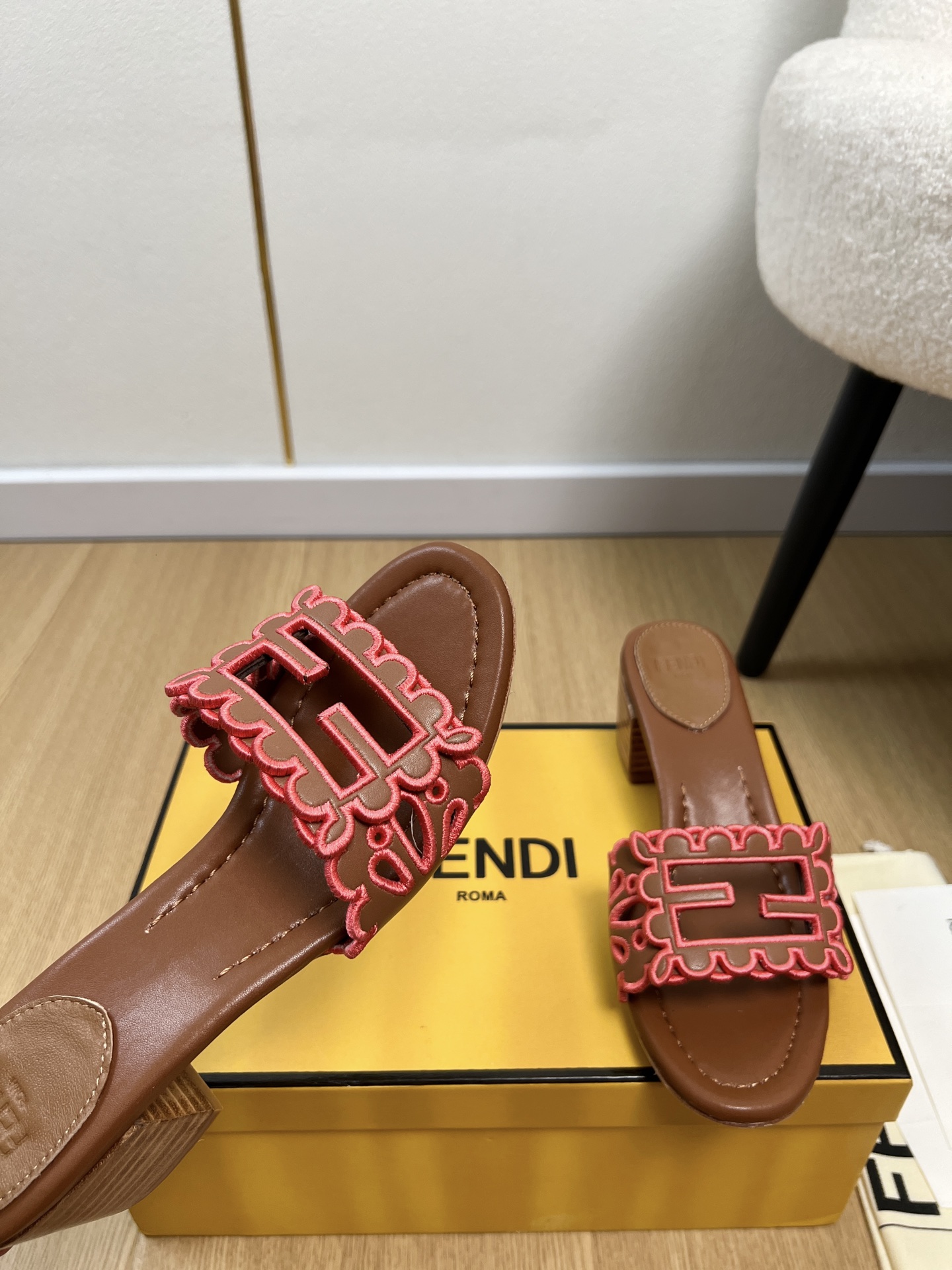 Fendi Baguette Mule Sandals