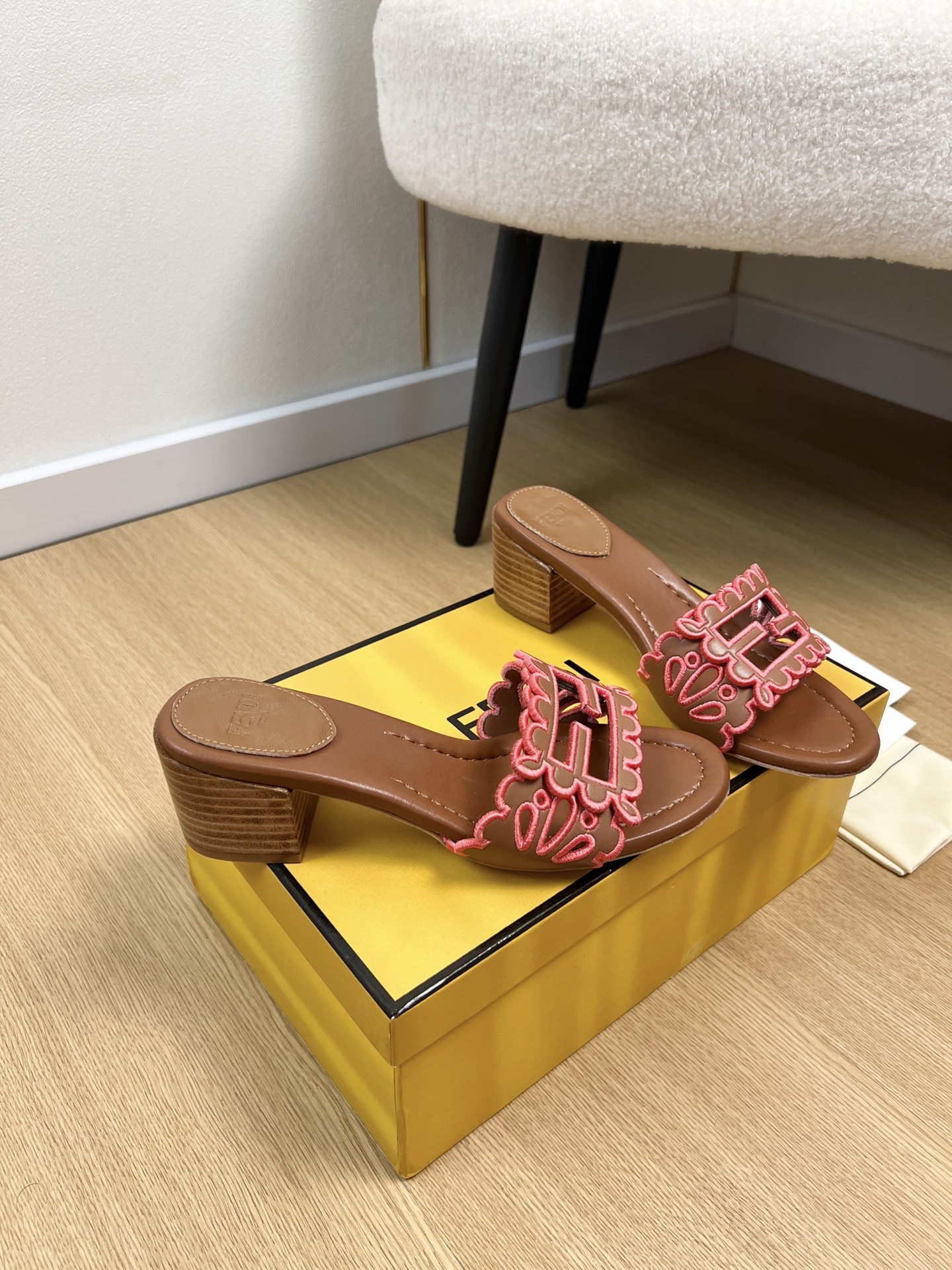 Fendi Baguette Mule Sandals