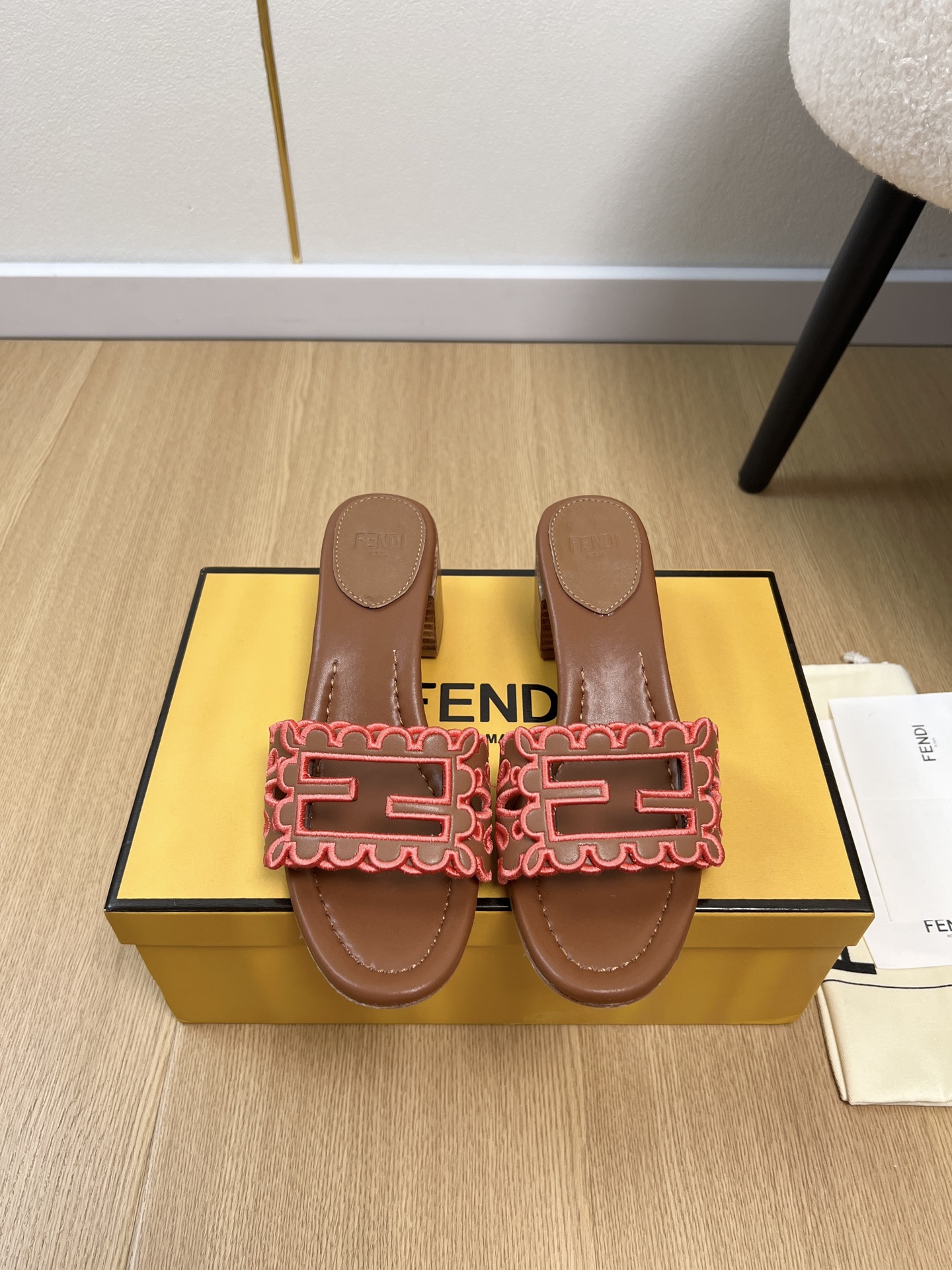 Fendi Baguette Mule Sandals
