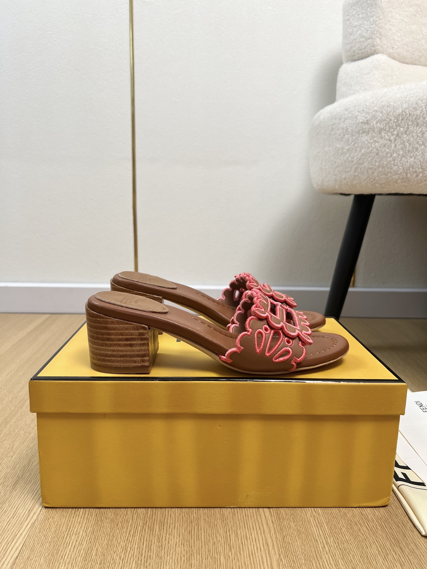 Fendi Baguette Mule Sandals