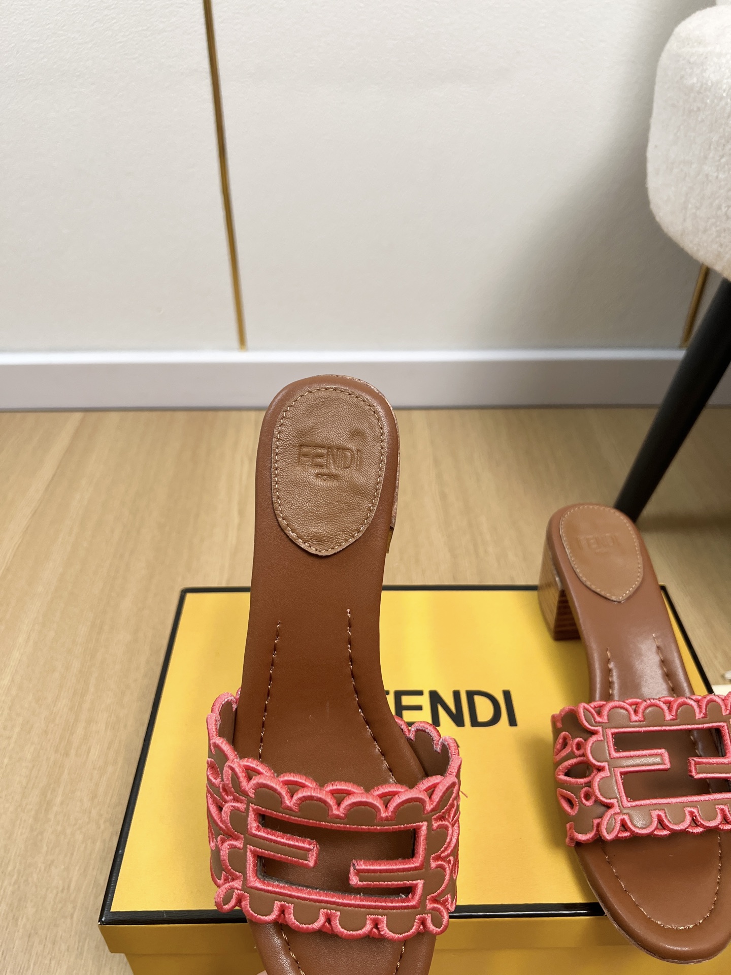 Fendi Baguette Mule Sandals