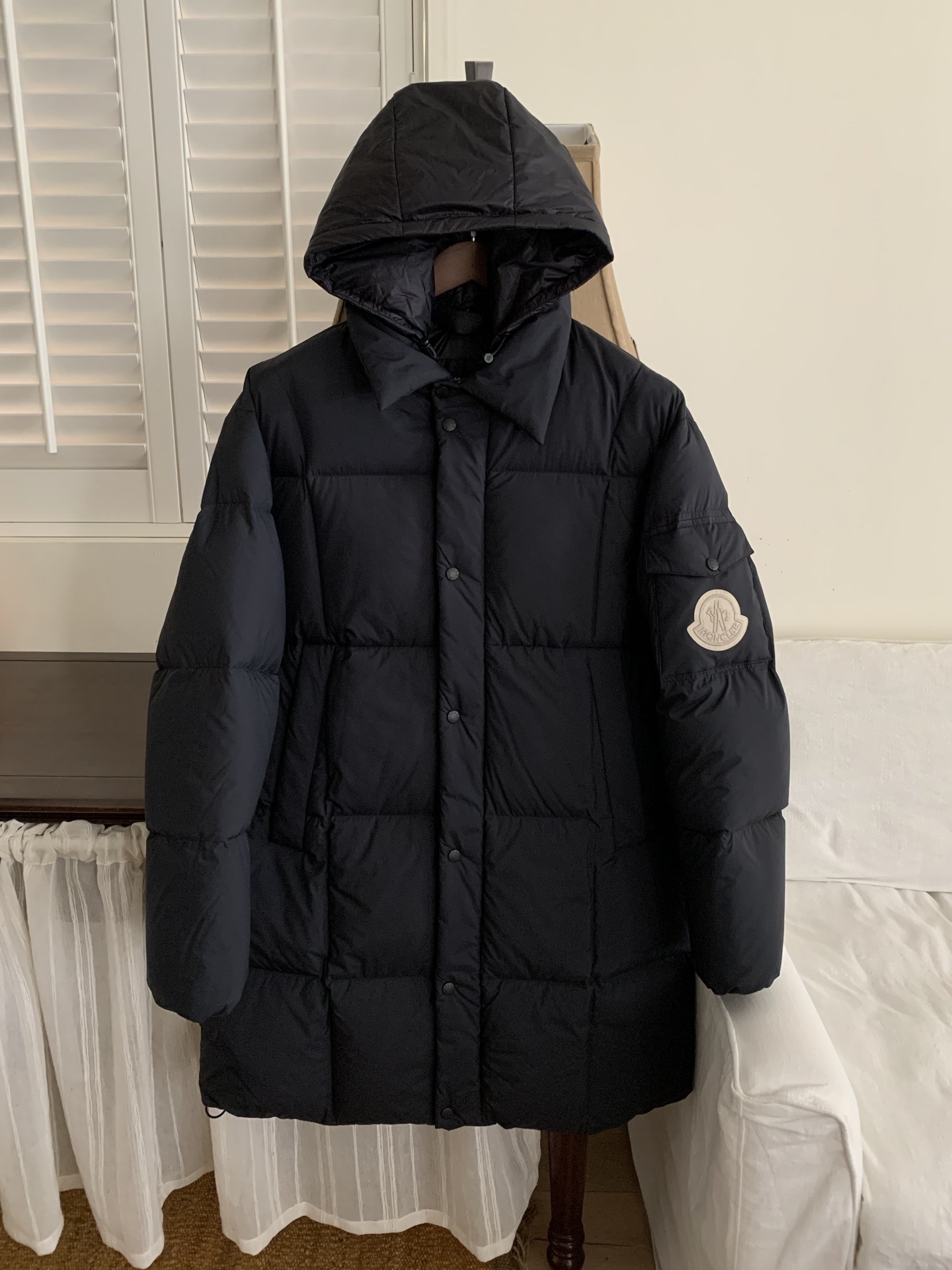 Black Hooded Puffer Coat