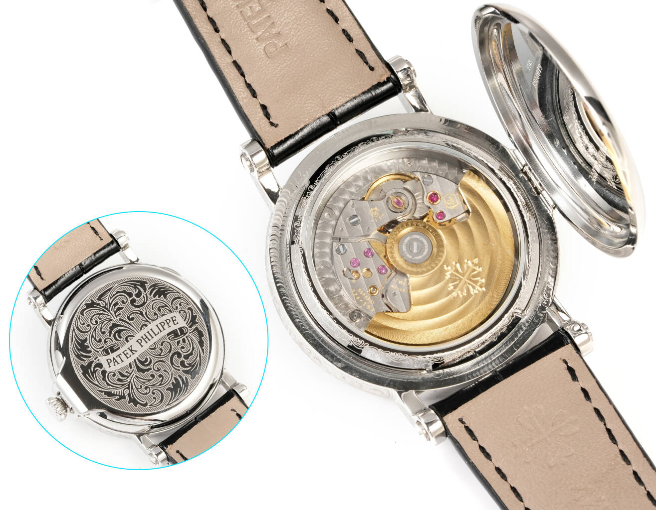 【GR Factory墙裂推荐 匠&rdquo;芯&ldquo;出品 典藏之作】百达.翡丽古典5153雕花版腕表，儒雅而至！
1⃣️【精彩细节】腕表尺寸38MM，厚度10MM。
1.表壳打磨雕刻花：为了追求温润如玉的效果，制表师精磨细造，慢工出细活。
2.防尘盖与壳体的衔接机制，有媲美带正品一样的清脆手感。
3.刻度和指针，采用最新的贵金属电镀工艺处理，效果更上一层楼。
4.&ldquo;锅盖型&rdquo;微凸蓝宝表镜，版型与正品一致，效果通透，辨时清晰。
5.贵金属钢印立体规范，清晰生动！
2⃣️【引领一体机时代】采用定制版Cal.324一体机&mdash;&mdash;更薄，更稳，更像。最重要的是仿真度直线上升了。
3⃣️【表带】经典意大利小牛皮表带，纹路清晰，质感好。搭配圈市面最顶级的百达翡丽灯笼表扣，通用原装无压力。
GR Factory儒雅持成，永恒经典，低调完美，表中绅士！欢迎各位表友您的品鉴！