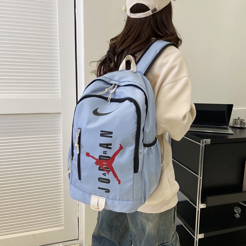供货价:63💰开学季背包🎒原单好货,原包装吊牌，，NIKE耐克 街头潮流大容量休闲双肩包男女同款百搭运动背包校园高中大学生书包电脑包 尺寸:44×29×19