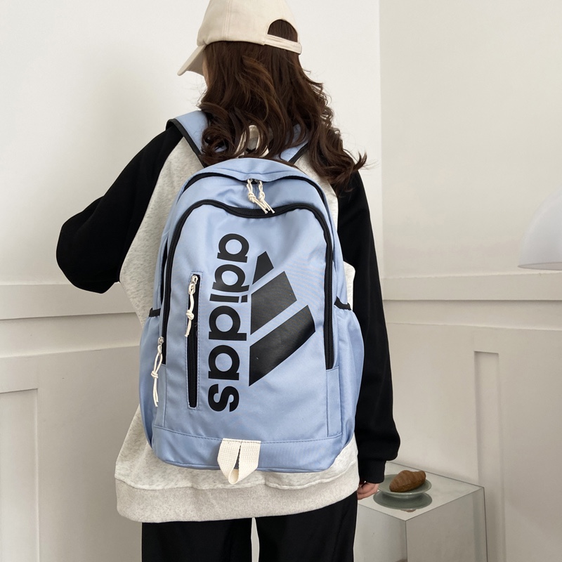 供货价:63💰开学季背包🎒原单好货,原包装吊牌，，Adidas阿迪达斯 街头潮流大容量休闲双肩包男女同款百搭运动背包校园高中大学生书包电脑包 尺寸:44×29×19